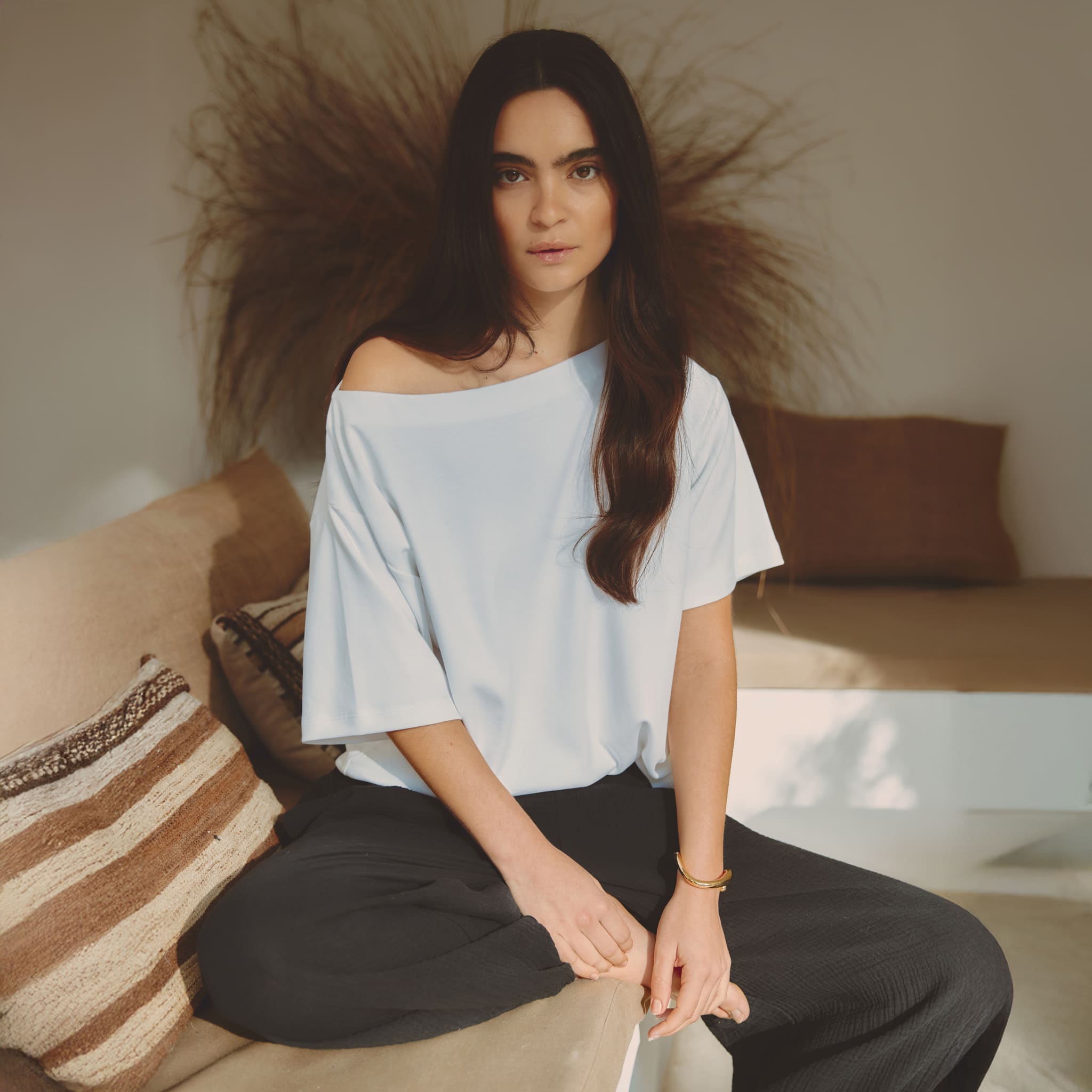 Relaxed Off the Shoulder T-Shirt