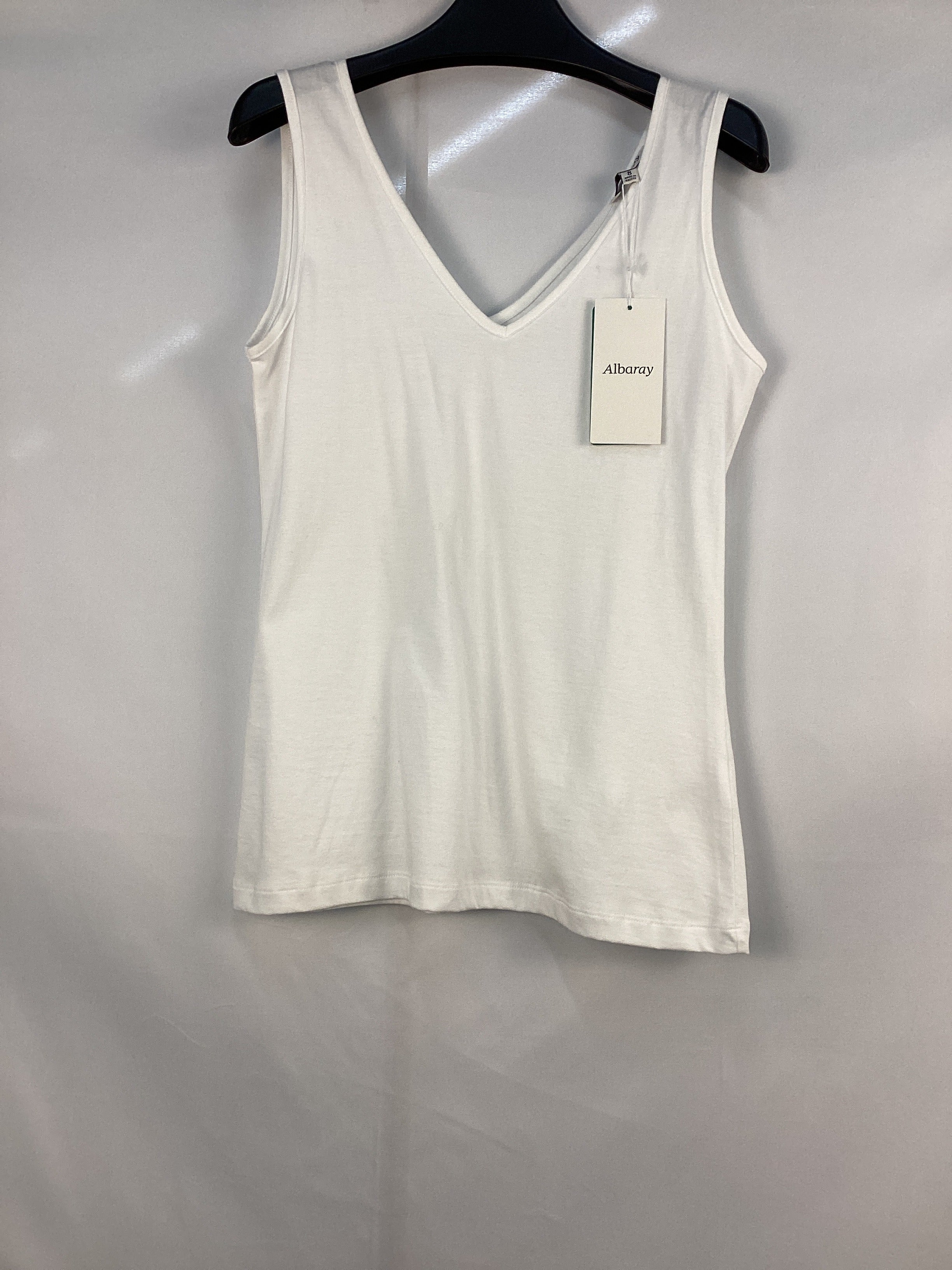 Re-Loved White V Neck Vest - Size 8