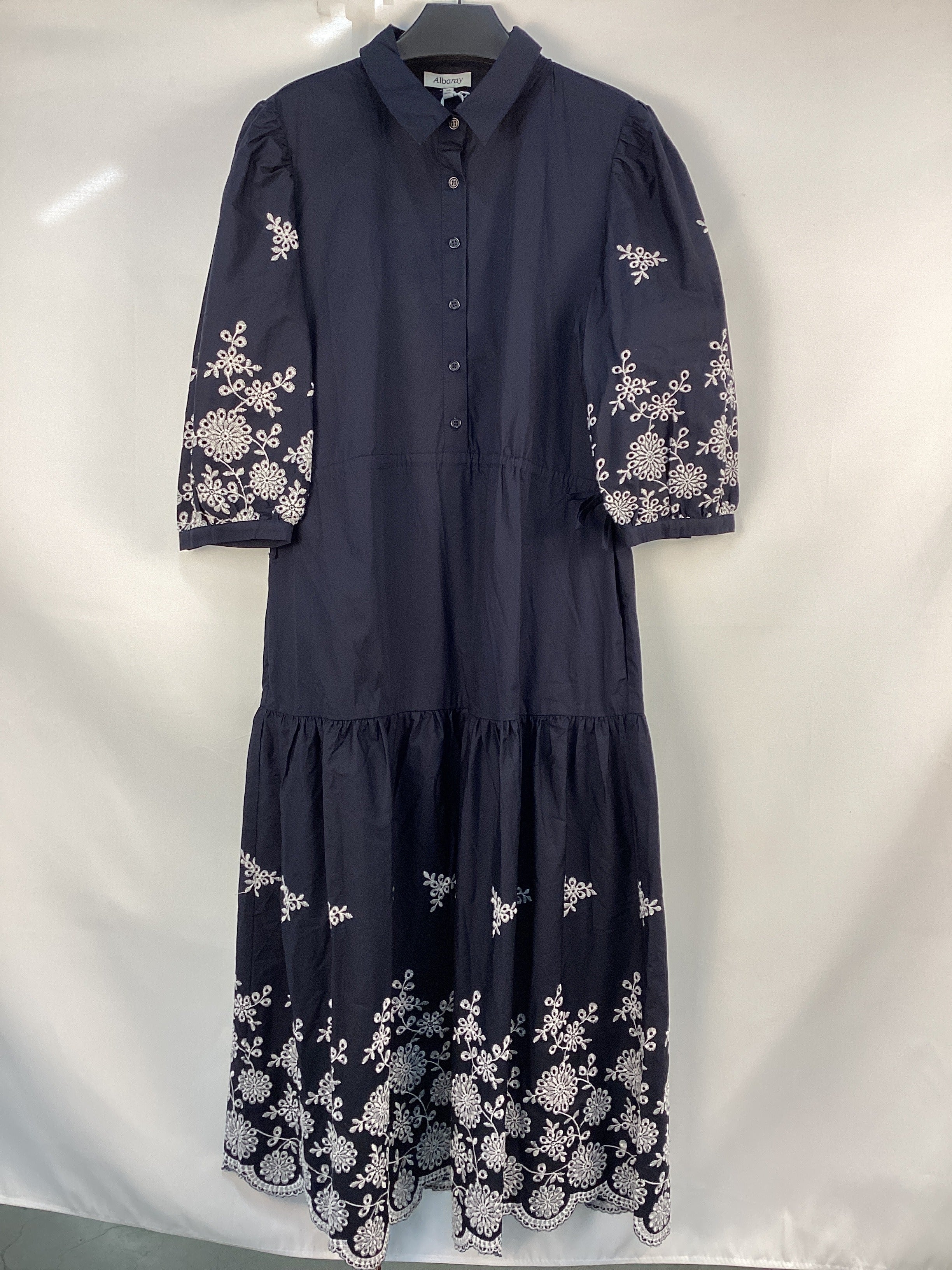 Re-Loved Broderie Cotton Dress - Size 12
