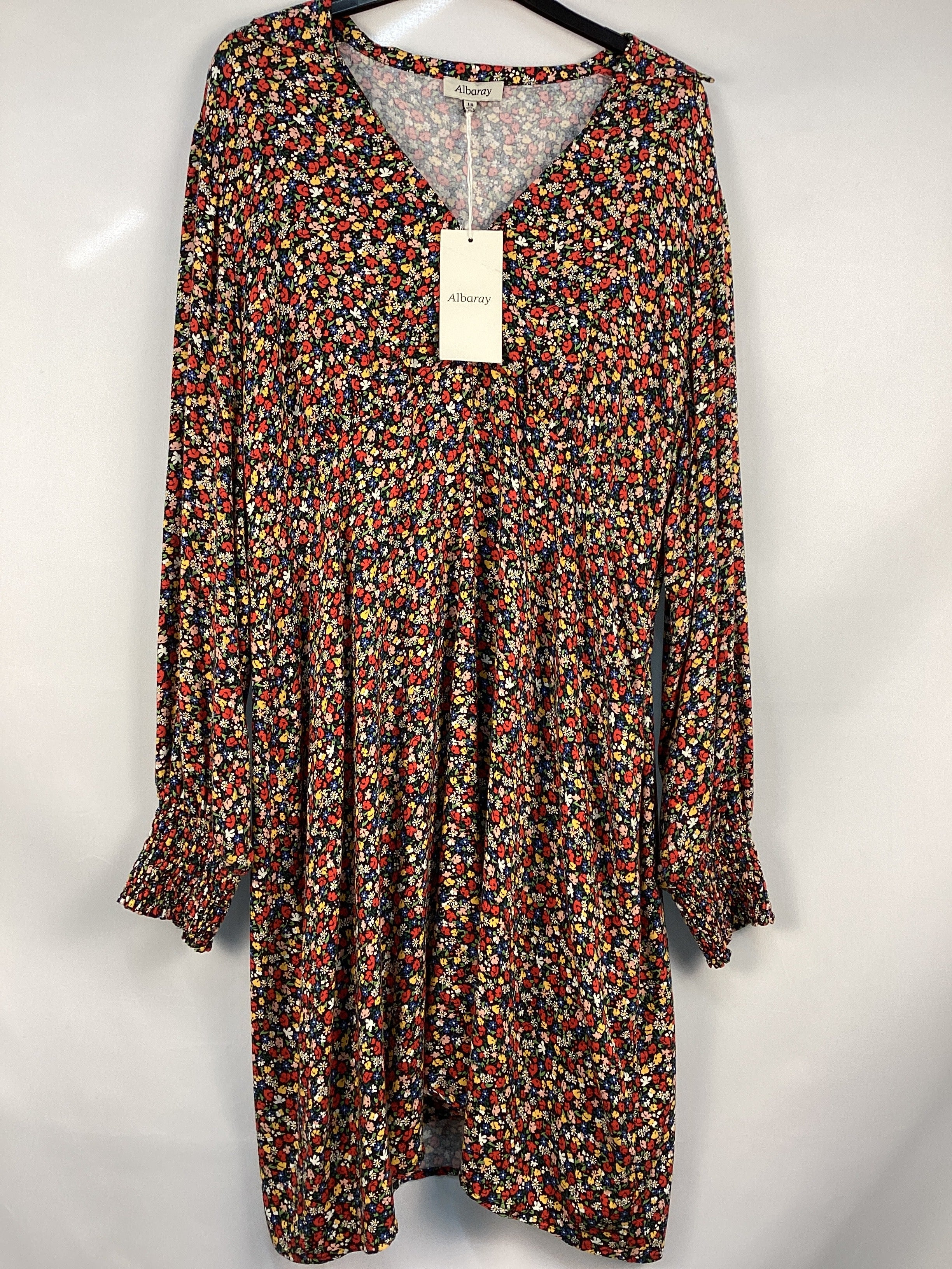 Re-Loved Ditsy Ornate Floral Short Dress - Size 18