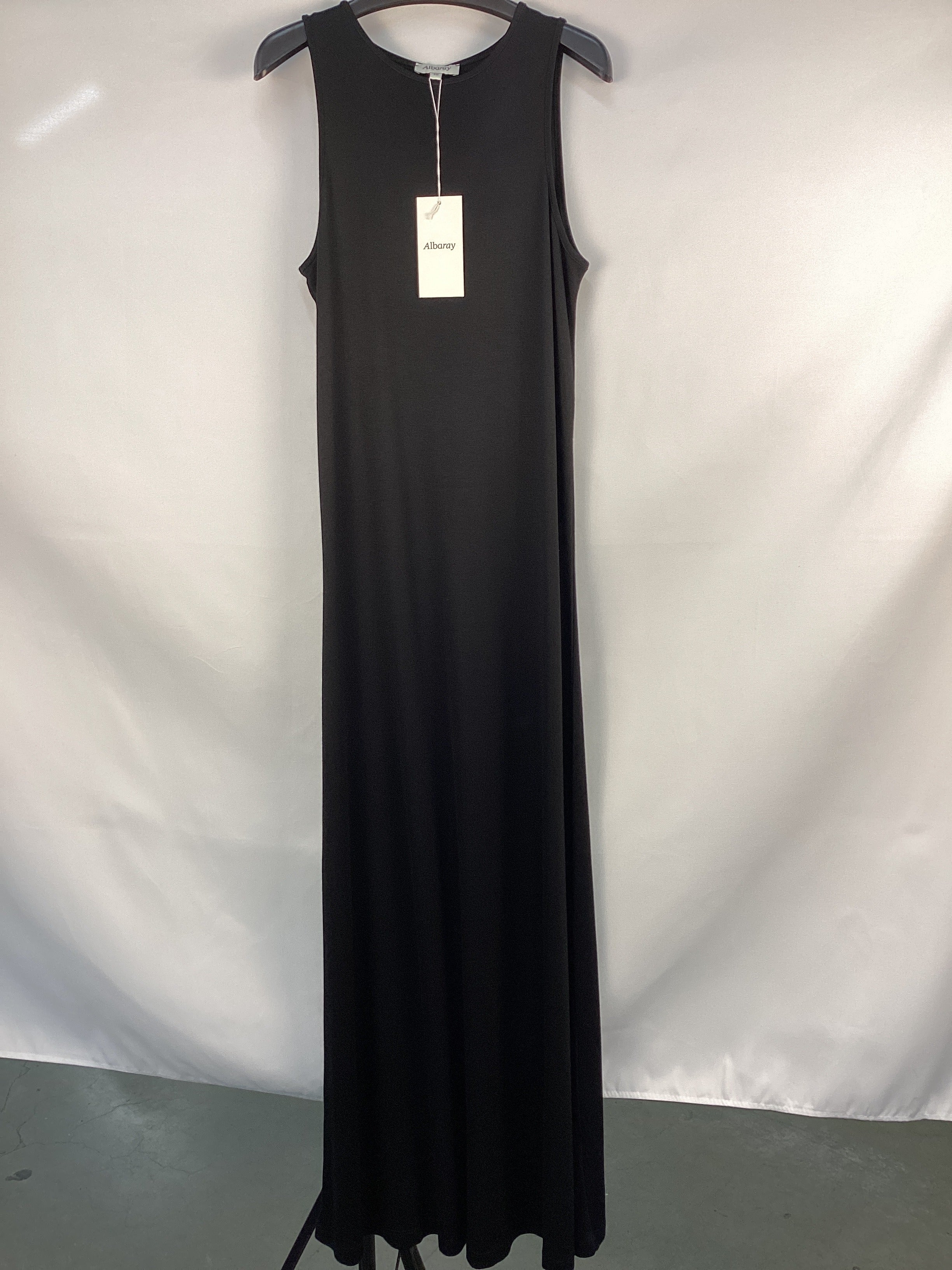 Re-Loved Black Jersey Racer Back Maxi Dress - Size 12