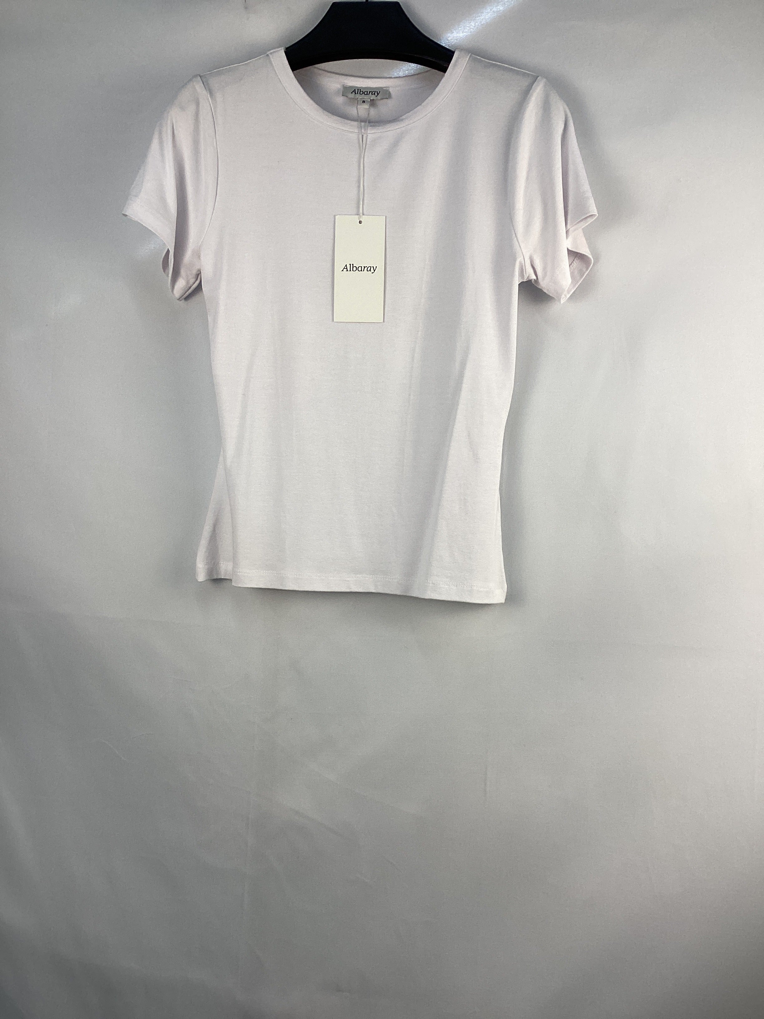 Re-Loved White Fitted T Shirt - Size 8