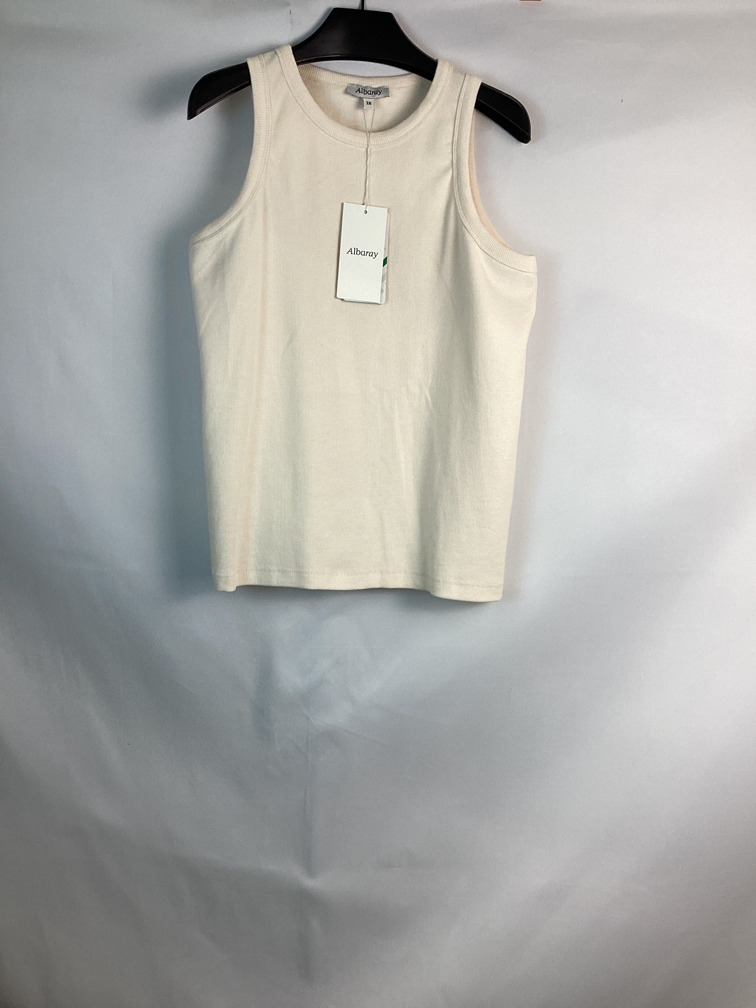 Re-Loved Cream High Neck Vest - Size 18