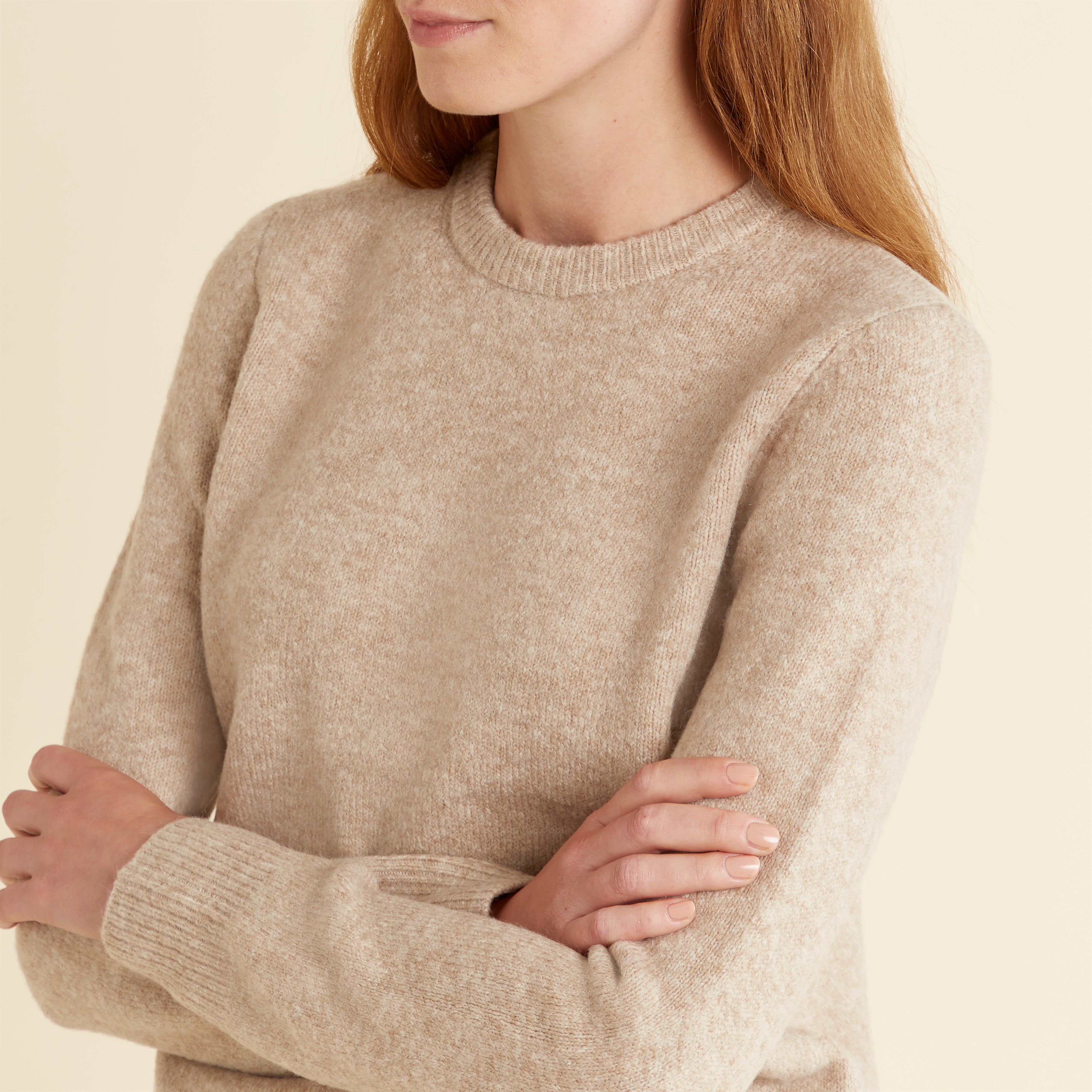 Re-Loved Camel Cosy Crew Neck - Size 14
