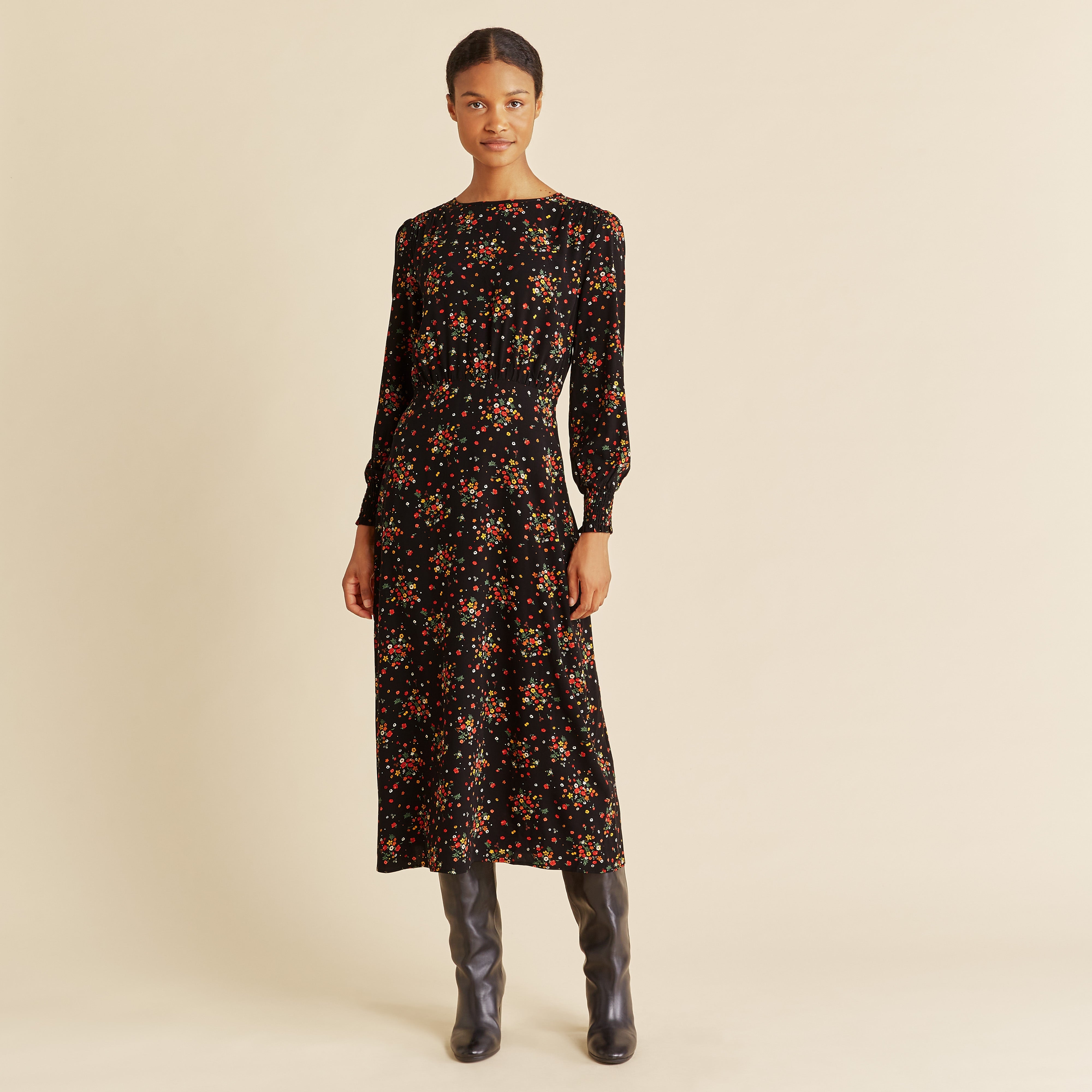 Re-Loved Delicate Floral Midi Dress - Size 18