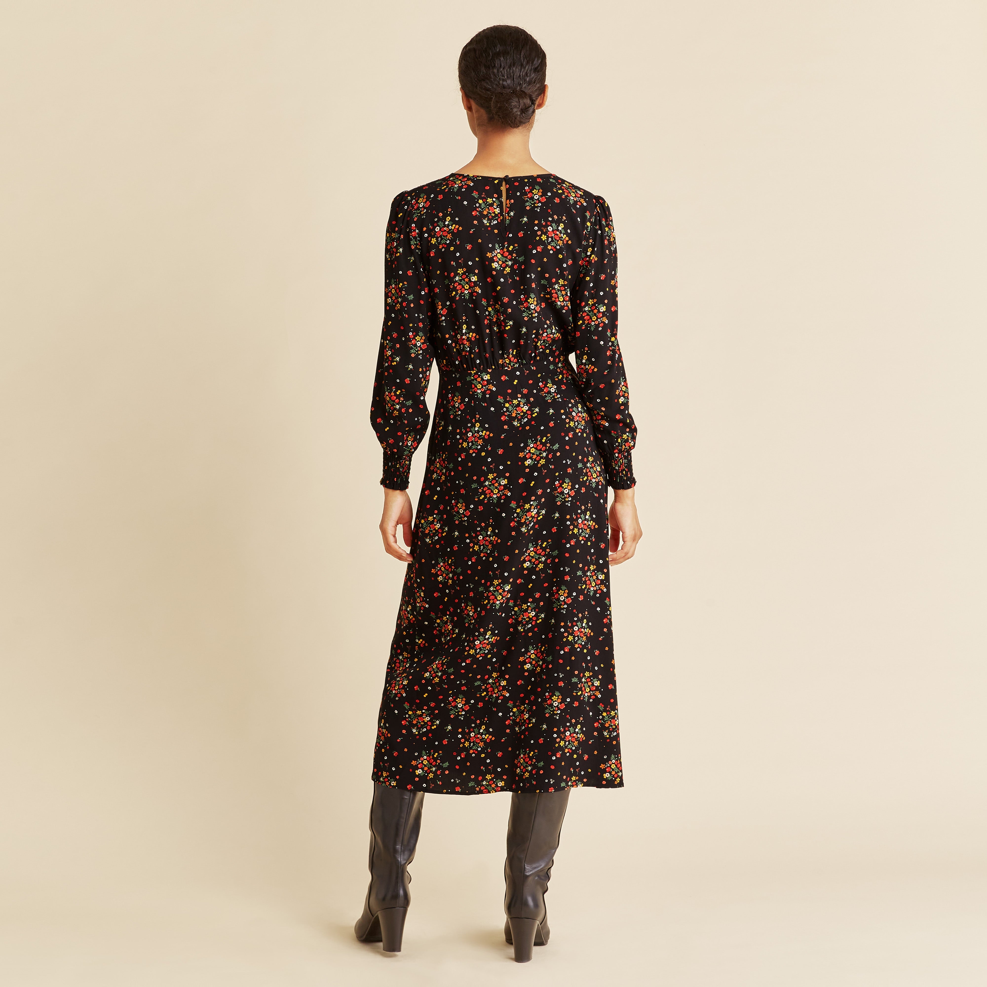 Re-Loved Delicate Floral Midi Dress - Size 18