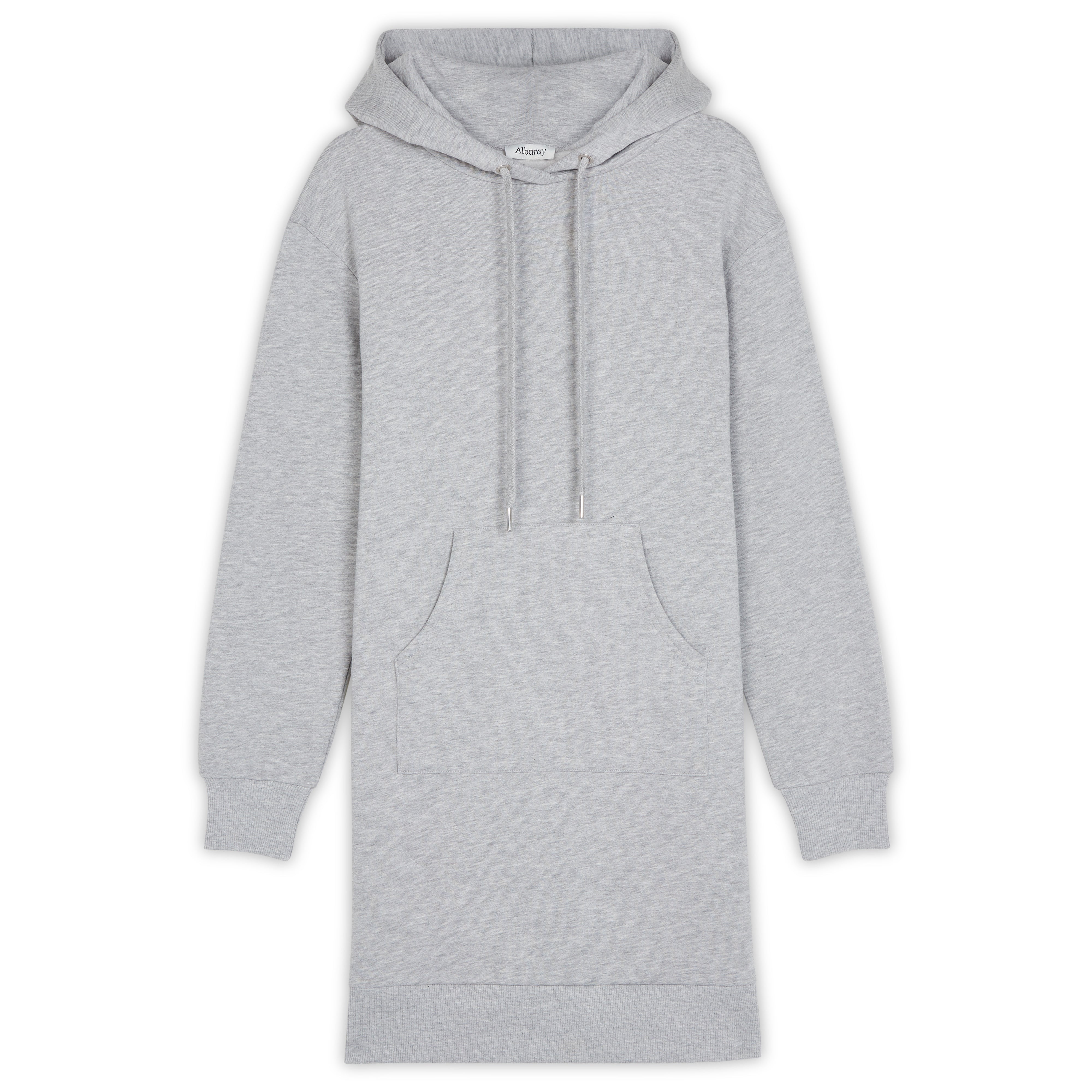 Re-Loved Grey Kangaroo Pocket Sweat Dress - Size 14