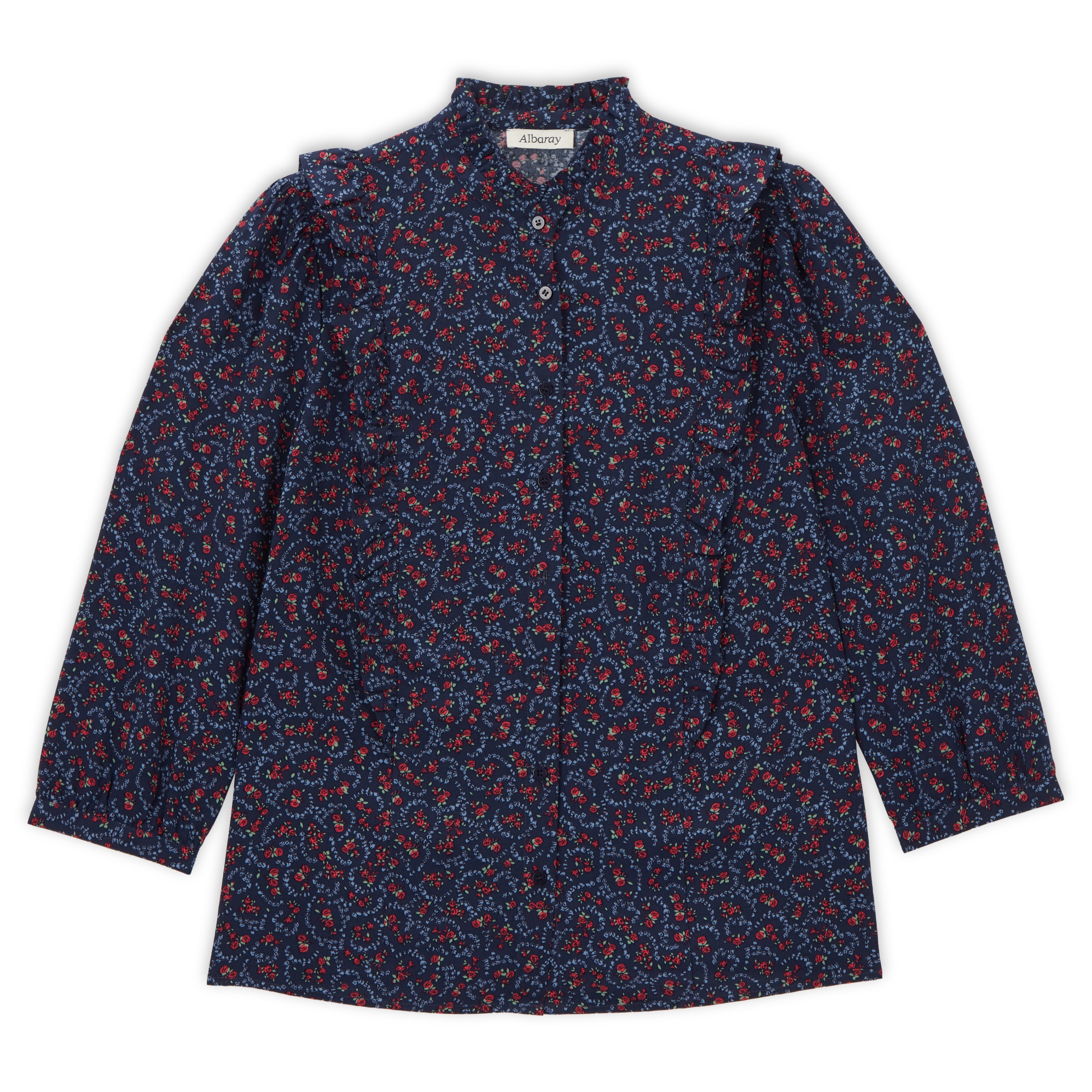Re-Loved Vintage Rose Western Frill Blouse - Size 12