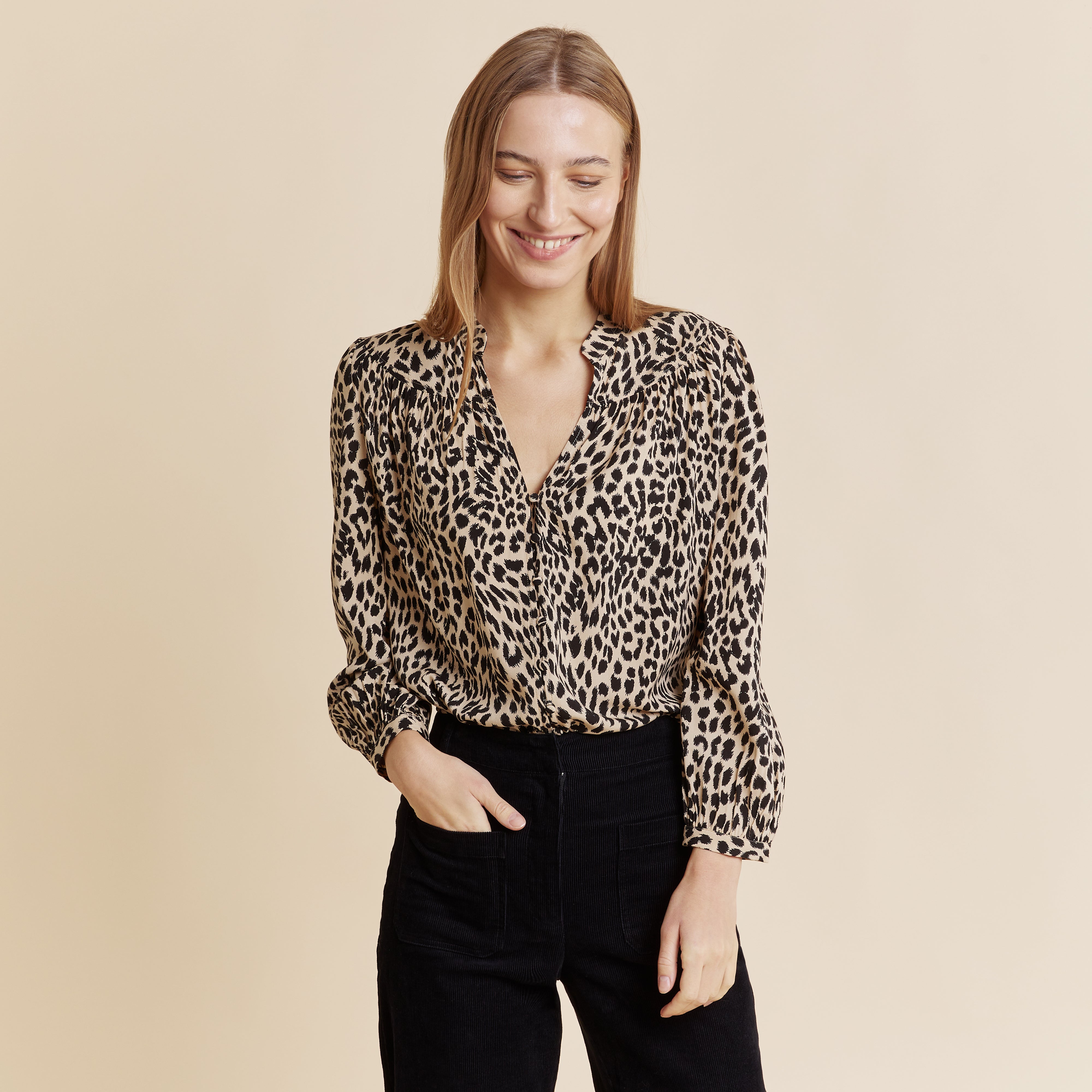 Re-Loved Animal Blouse Print Size 10