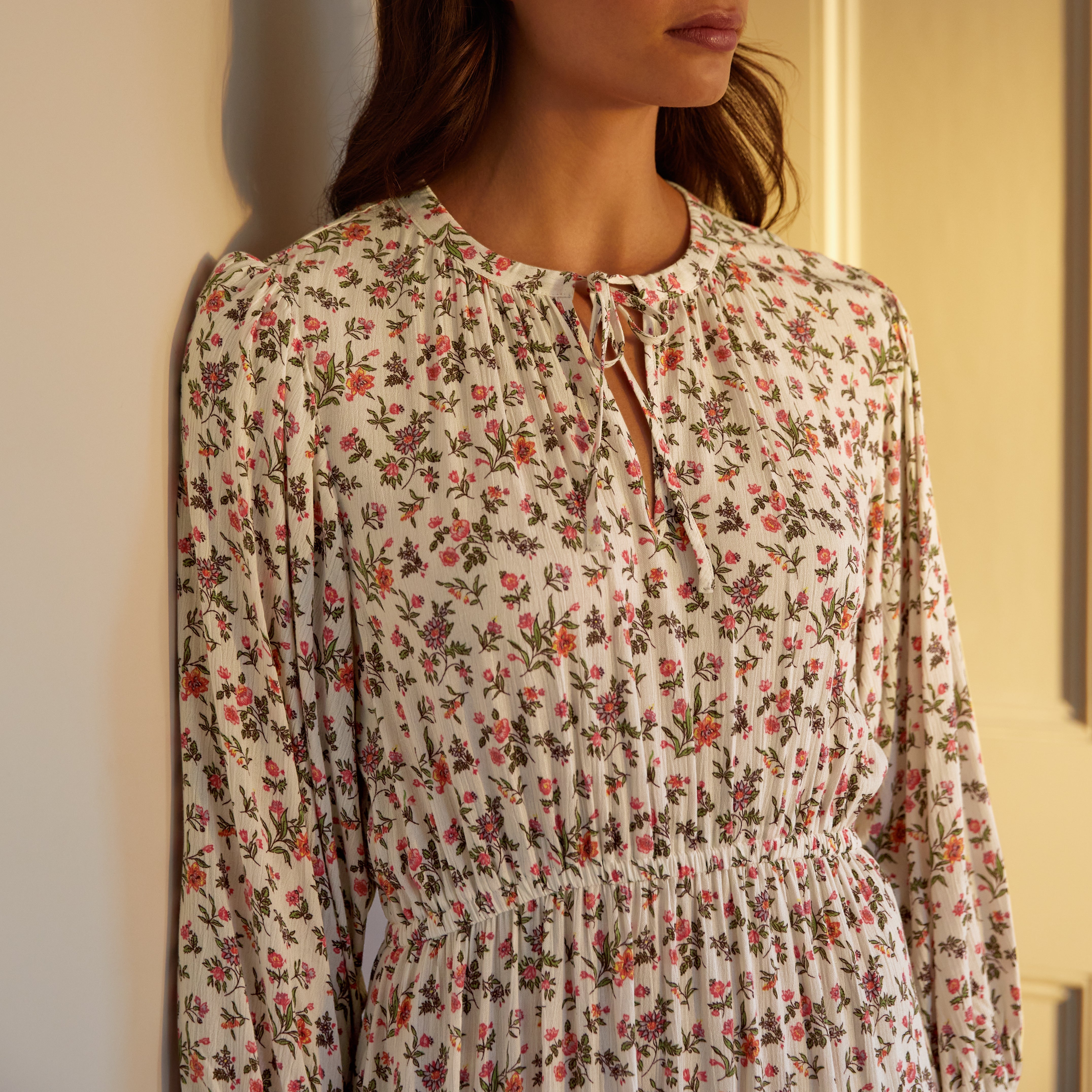 Re-Loved Prairie Floral Midi Dress - Size 14