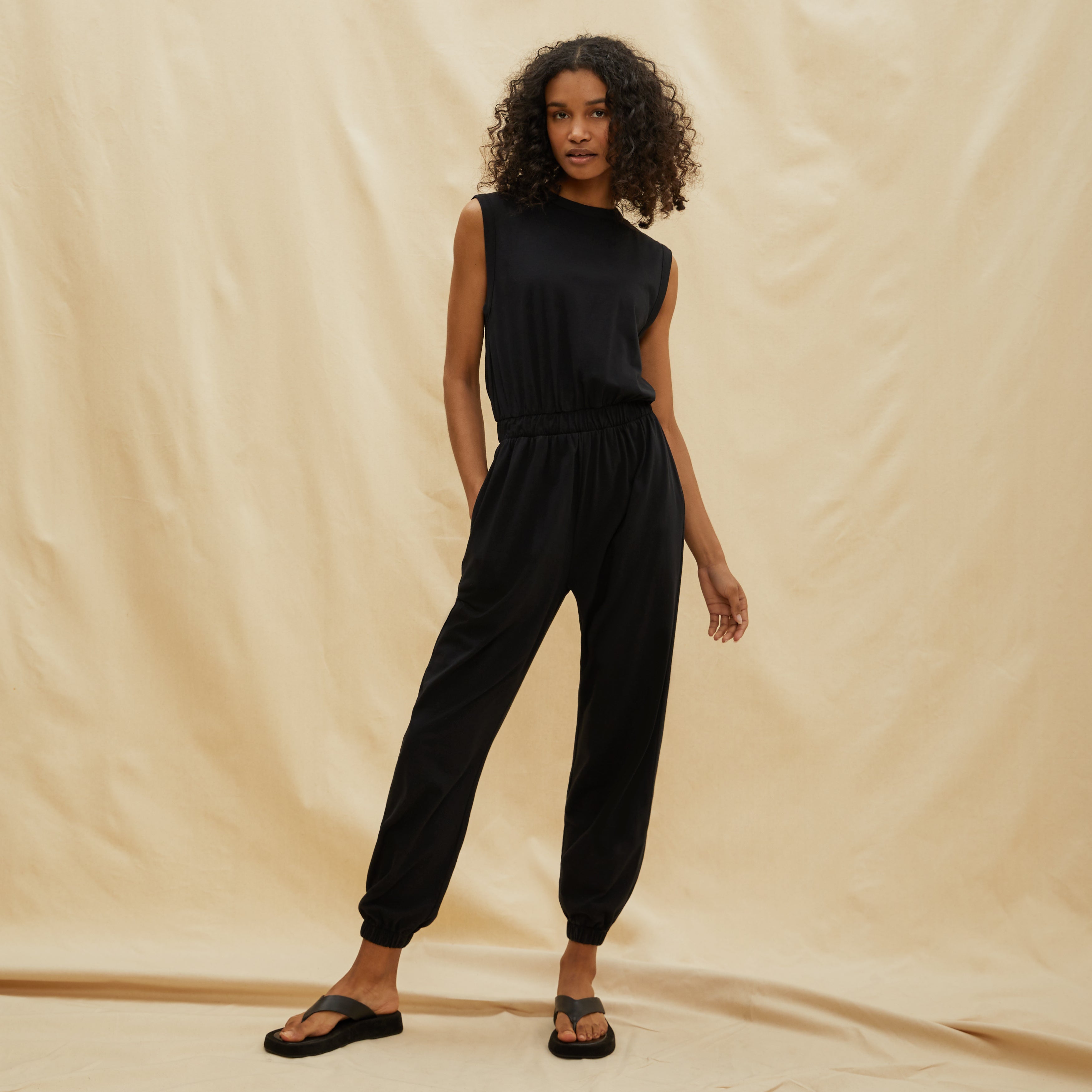 Re-Loved Black Tank Jumpsuit - Size 18