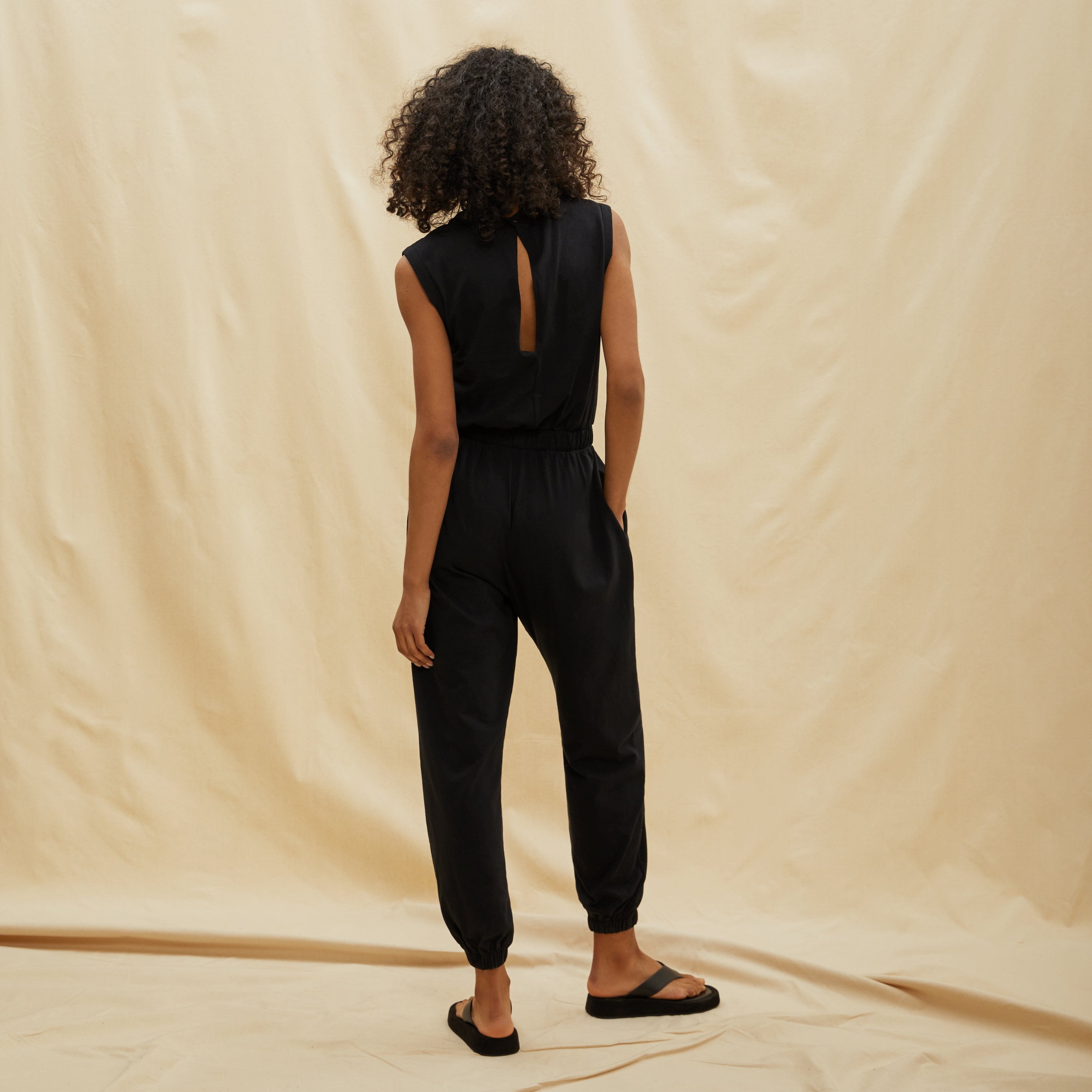 Re-Loved Black Tank Jumpsuit - Size 18