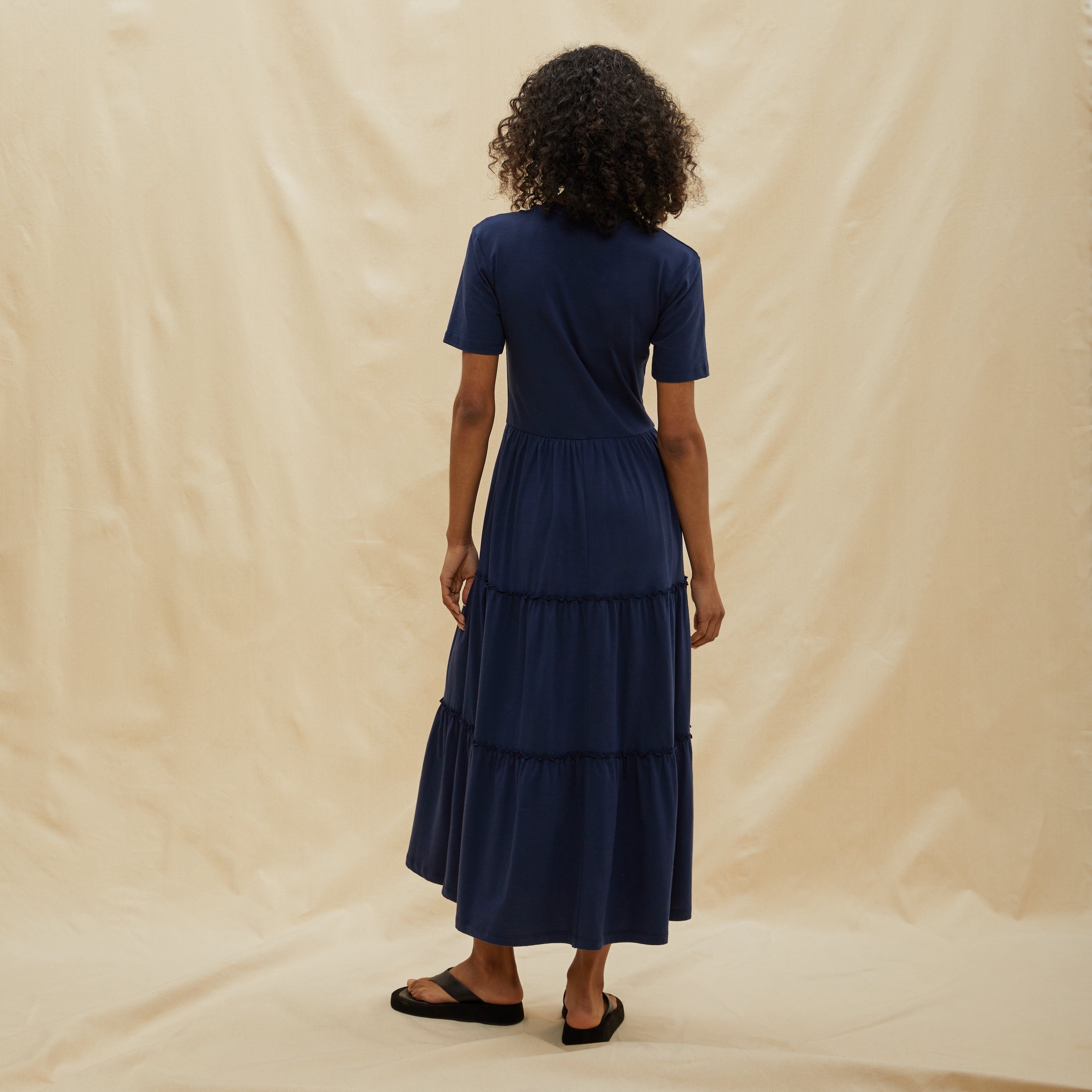 Re-Loved Tiered Jersey Dress - Size 18