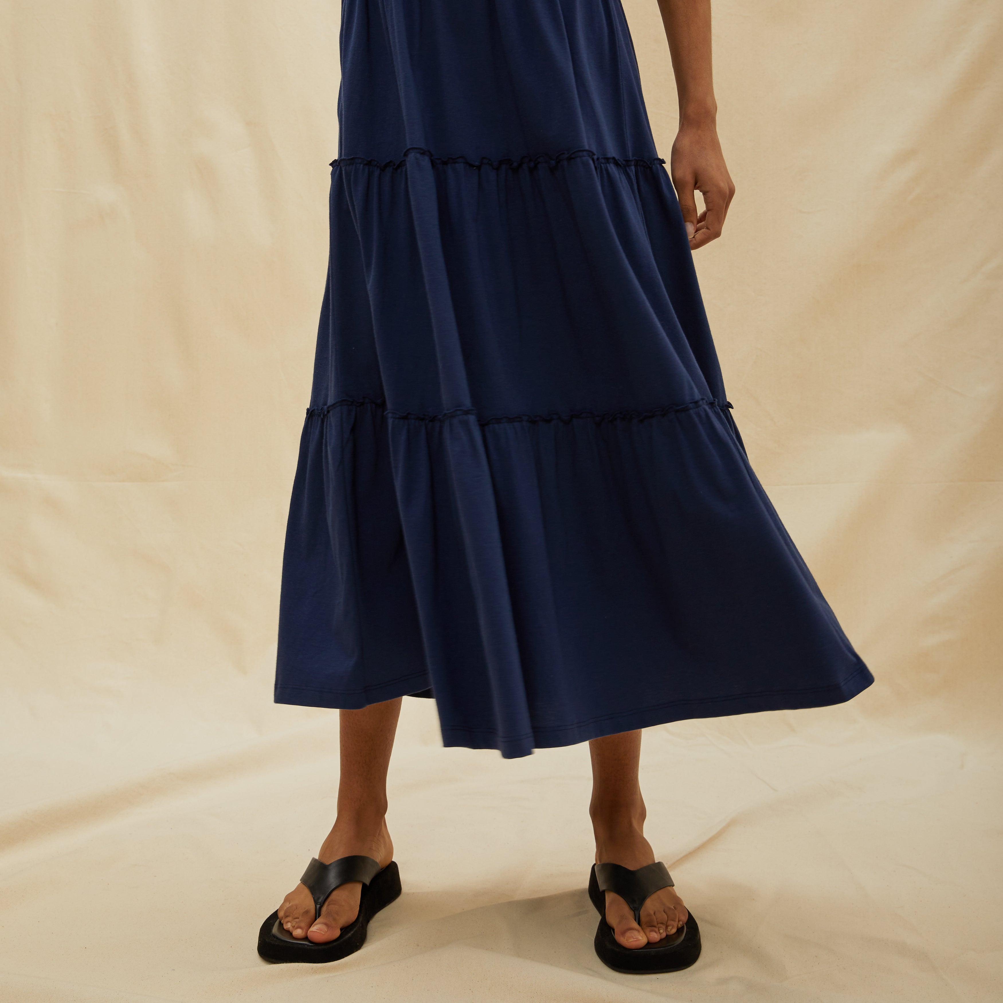 Re-Loved Tiered Jersey Dress - Size 18