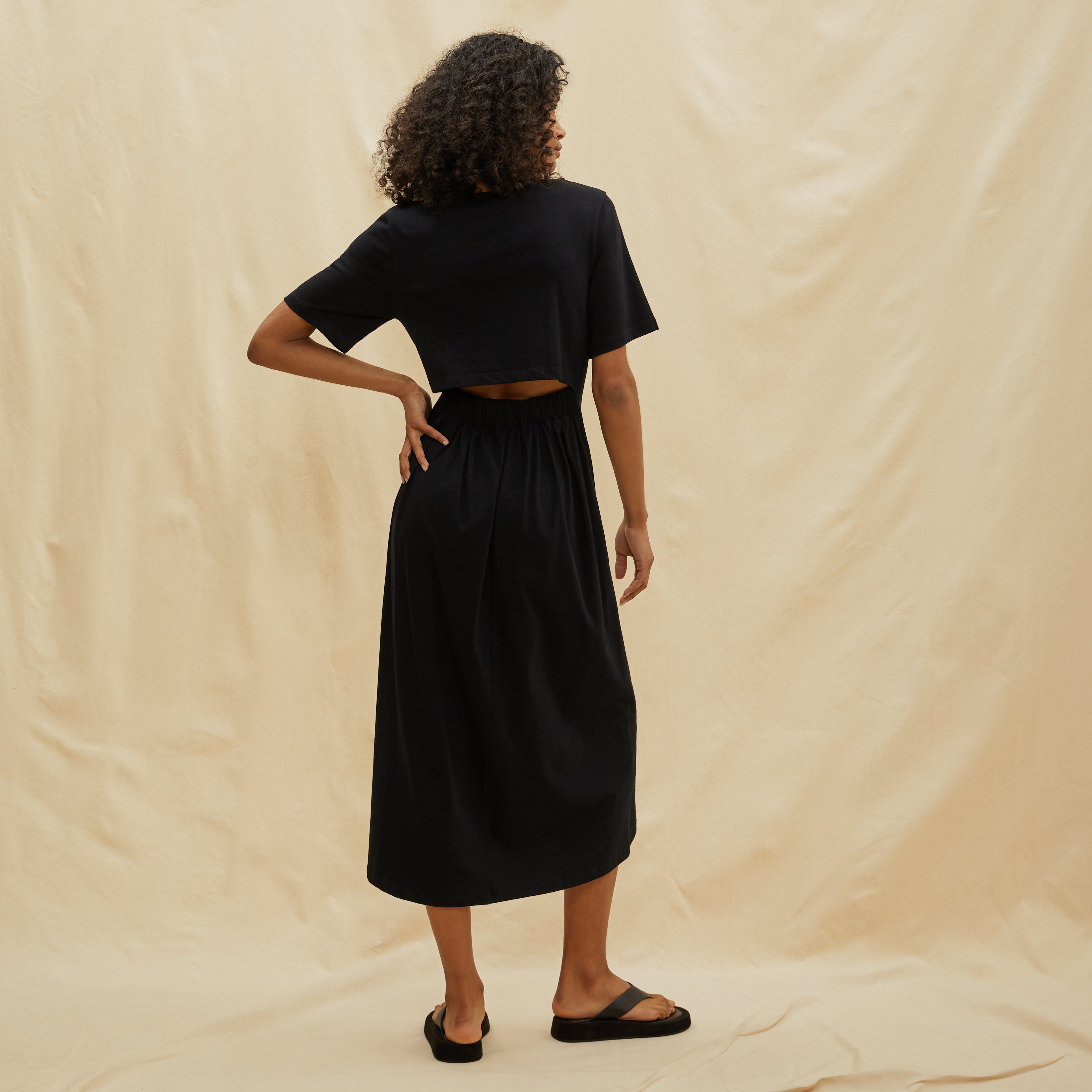 Re-Loved Open Back T Shirt Dress - Size 14