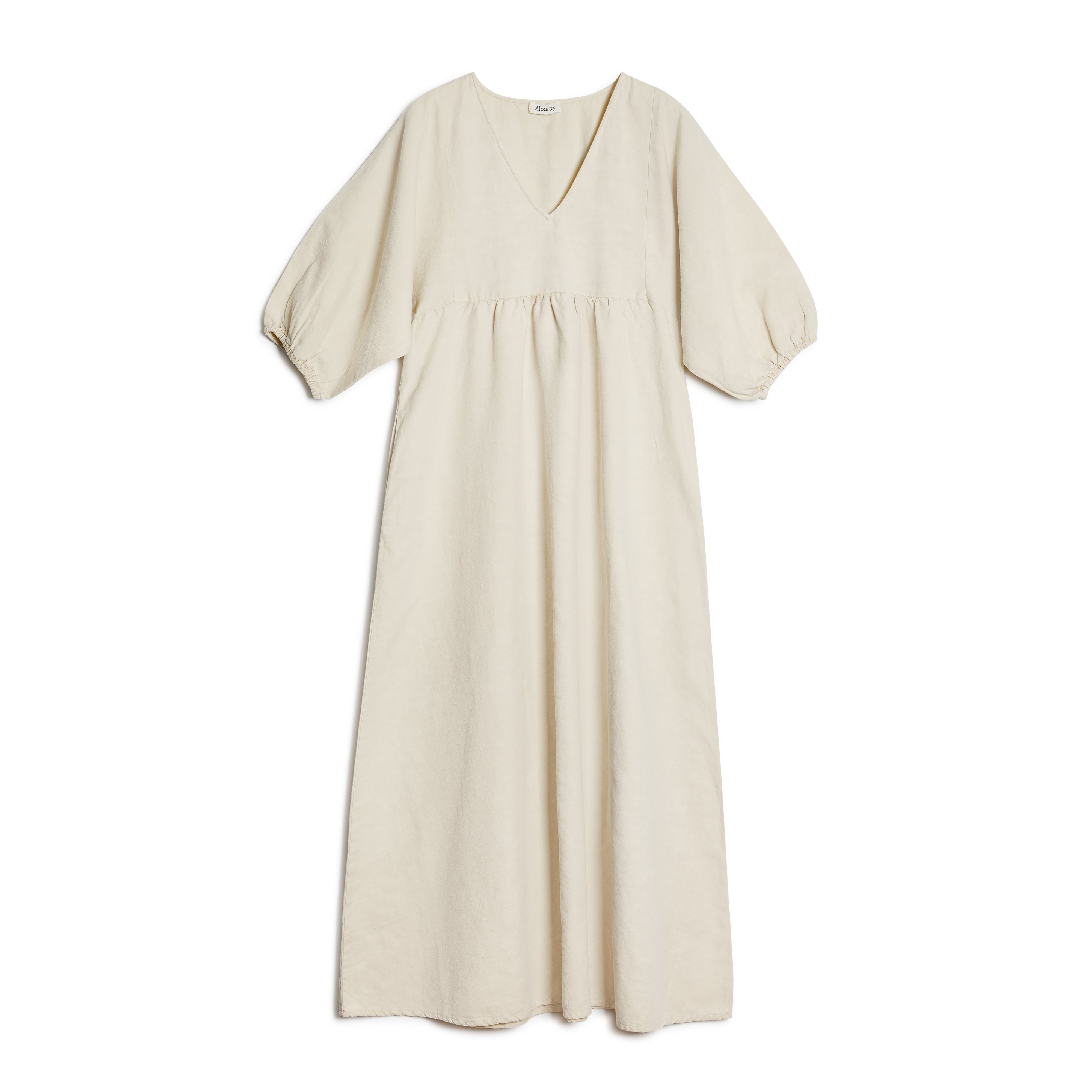 Re-Loved V Neck Linen Midi Dress Size 18