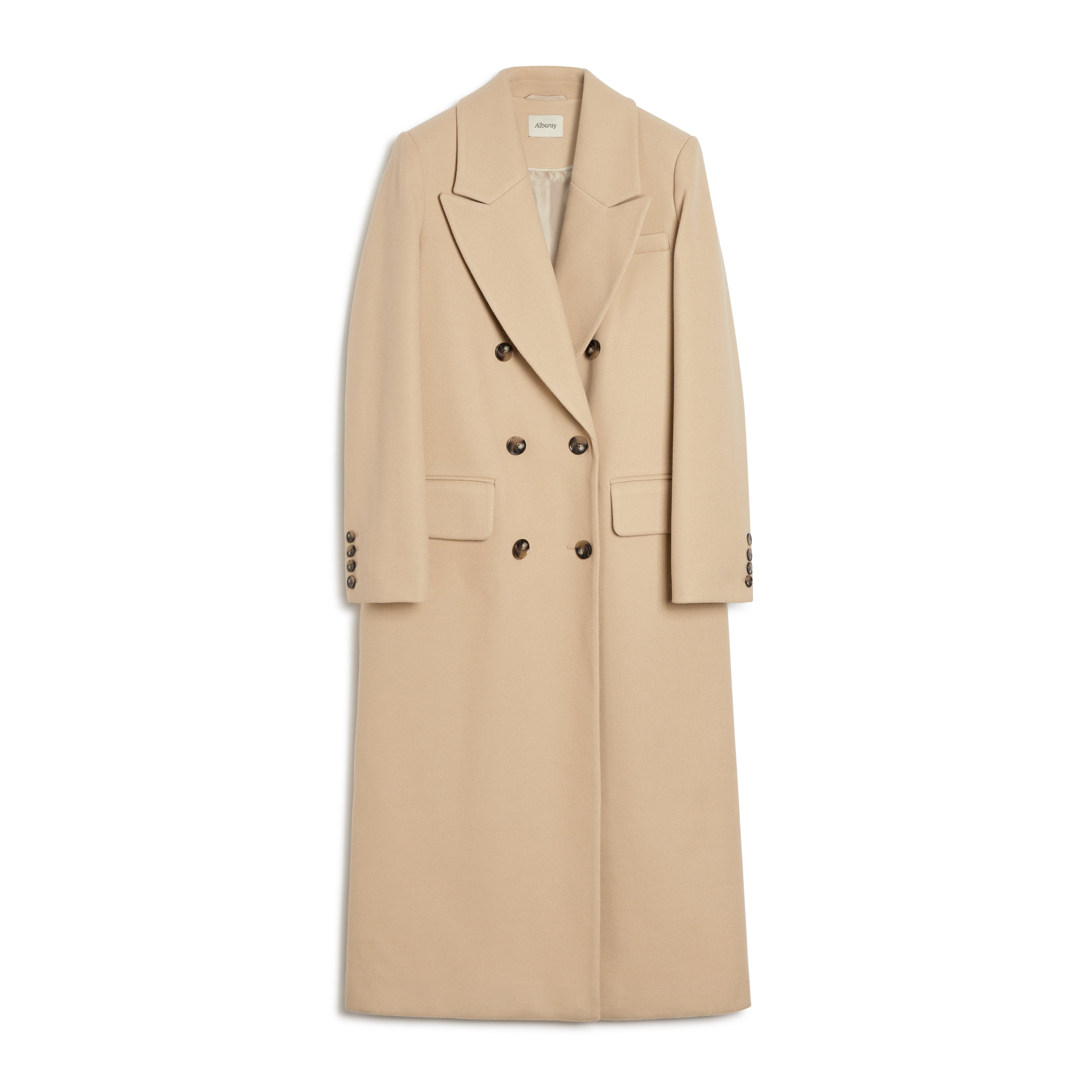 Re-Loved Camel Double Breasted Coat - Size 14