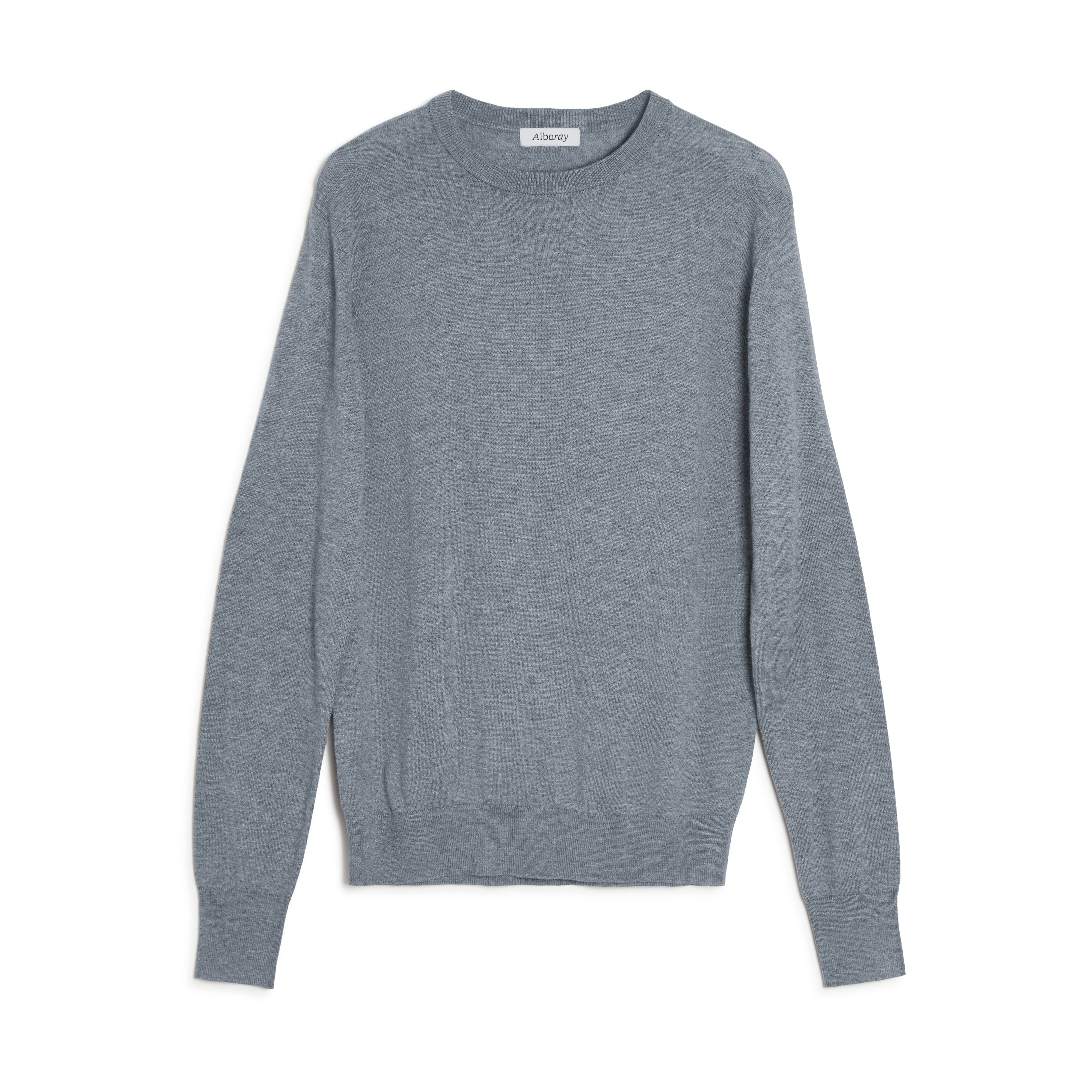 Silk Blend Classic Crew Grey