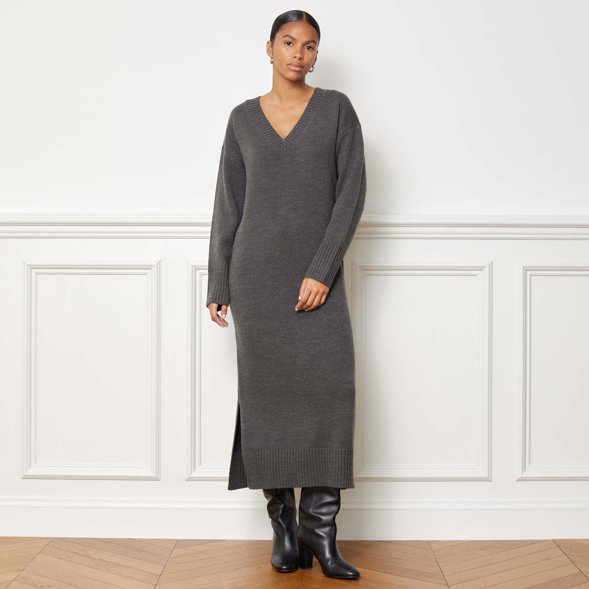 Knitted Column Midi Dress