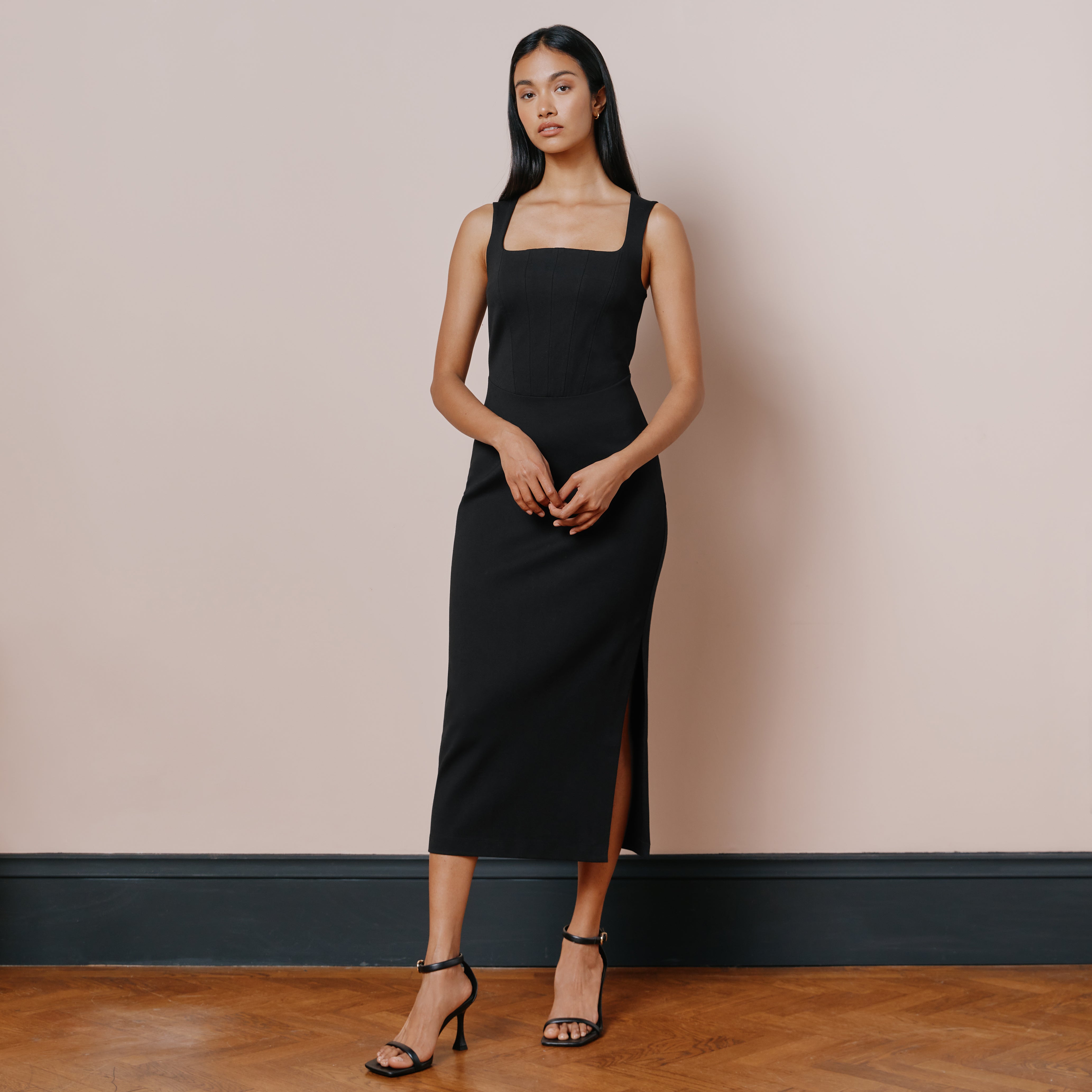 Re-Loved Corset Midi Dress - Size 10