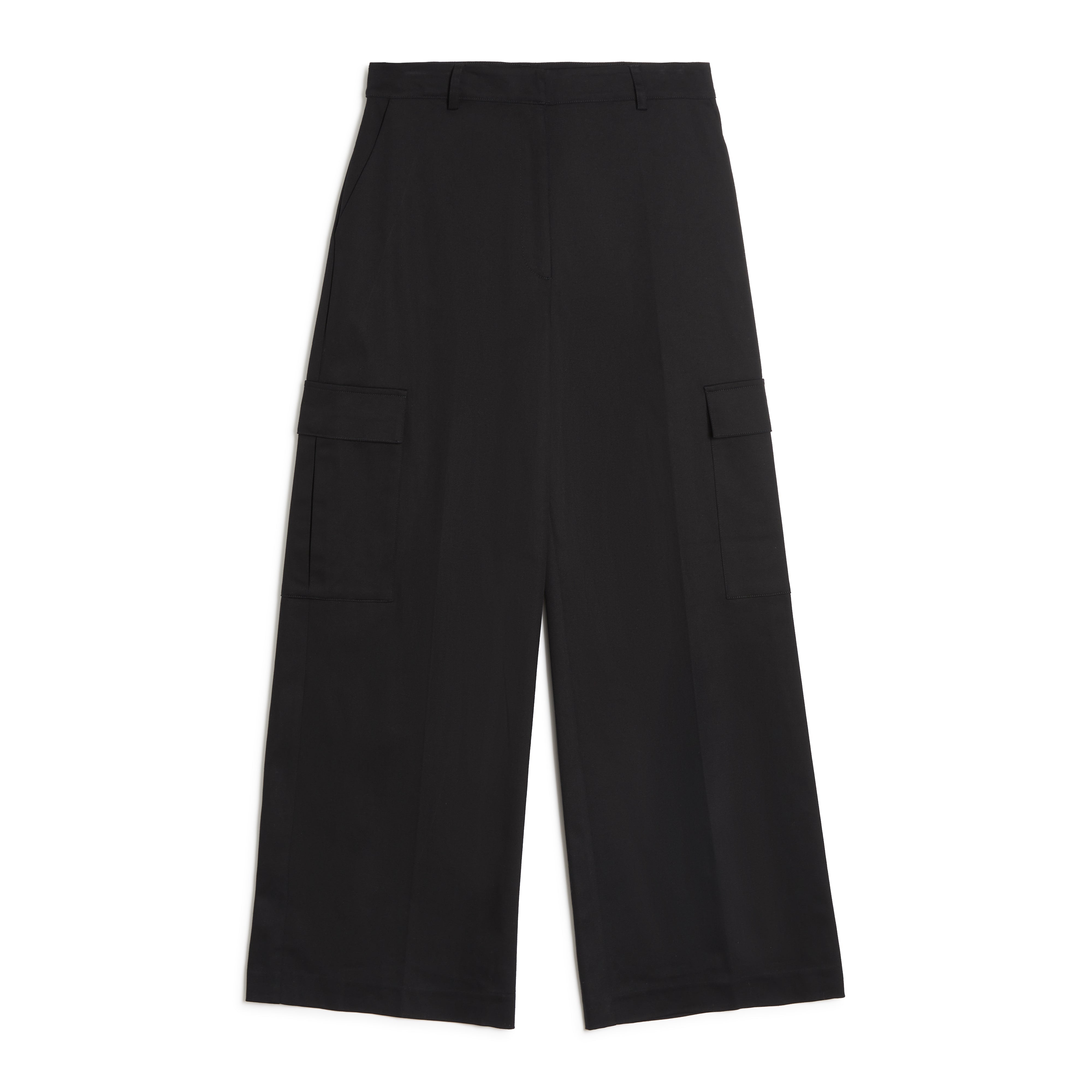Re-Loved Black Cargo Trousers - Size 14