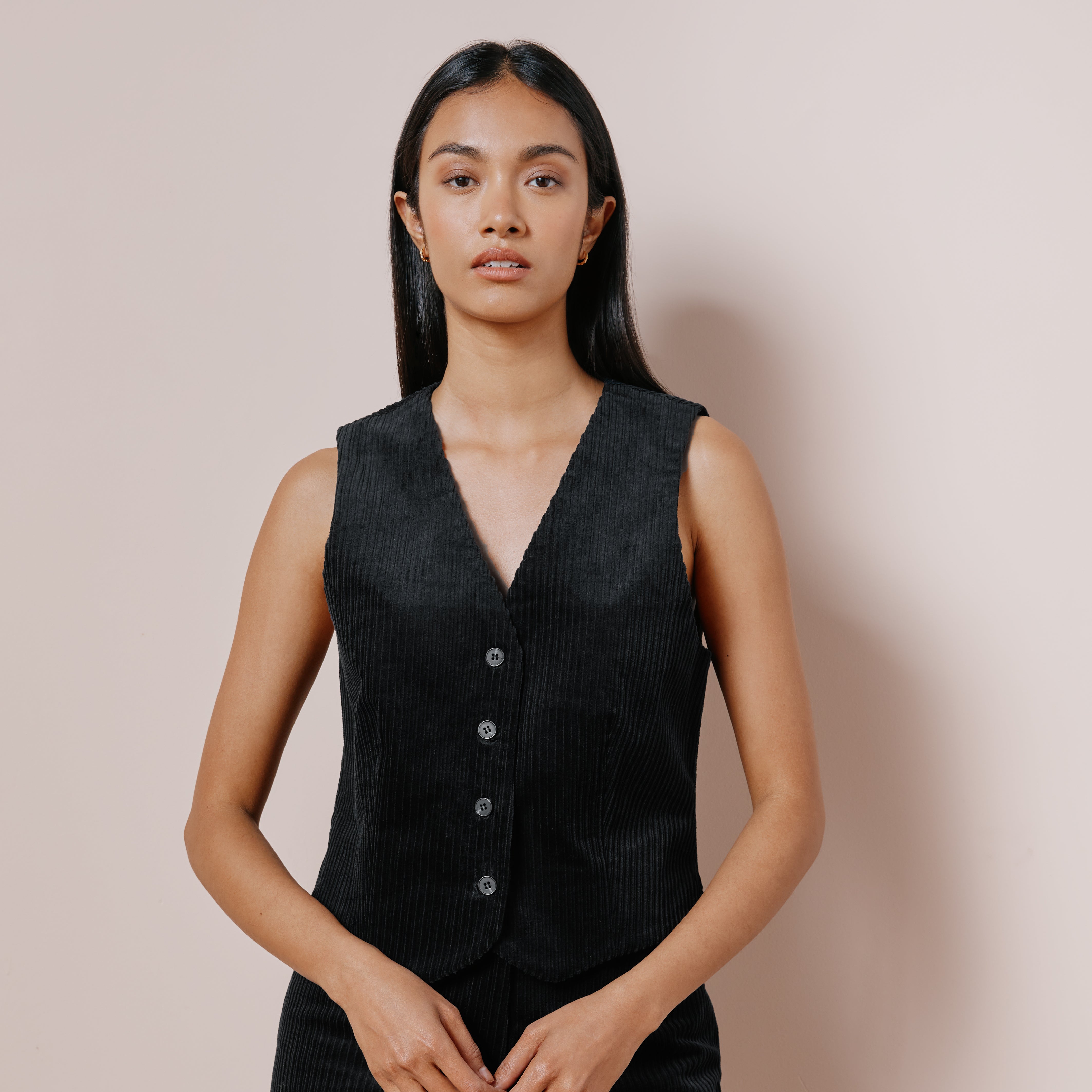 Black Cord Waistcoat