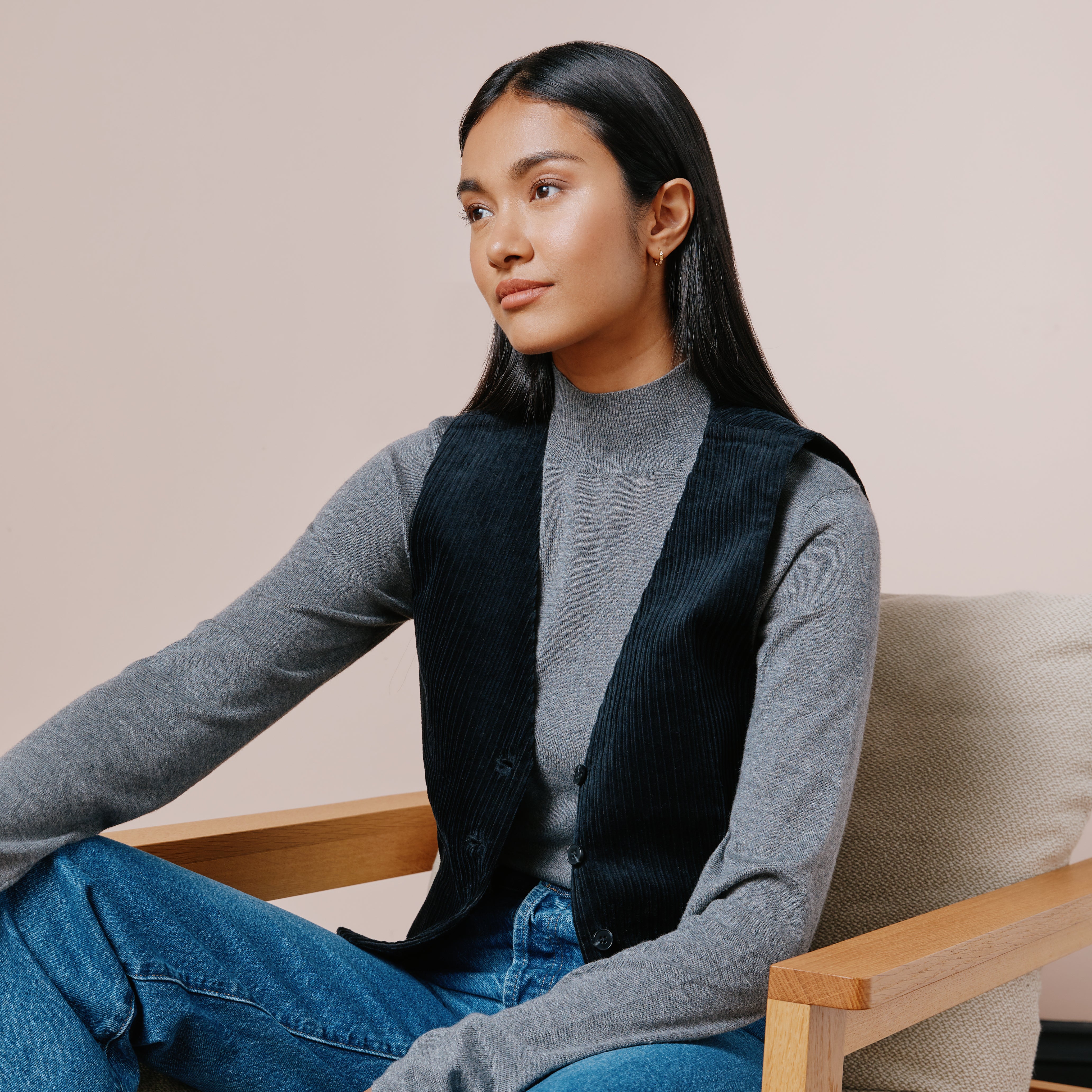 Black Cord Waistcoat