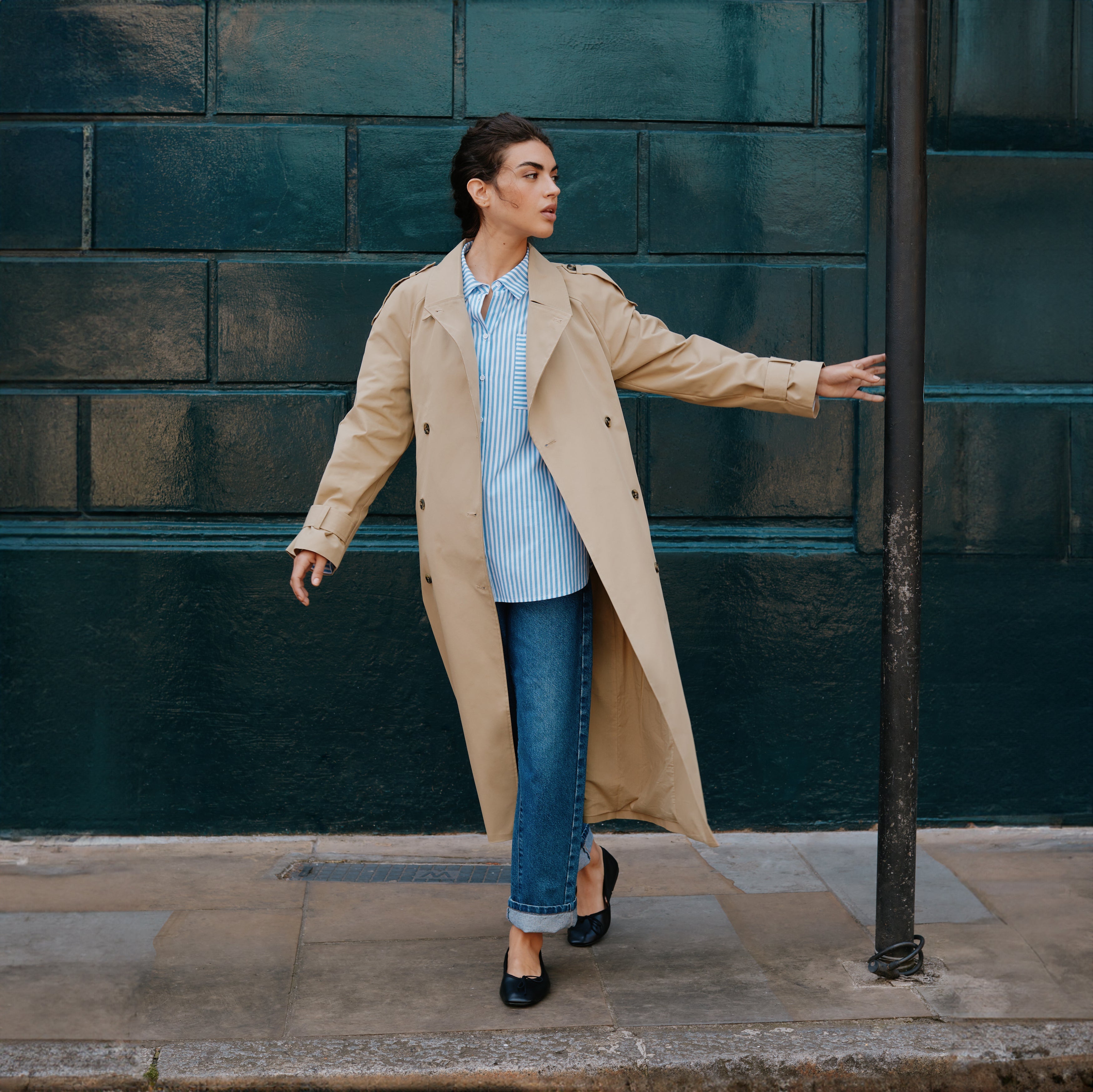 Re-Loved Belted Trench Coat - Size 12