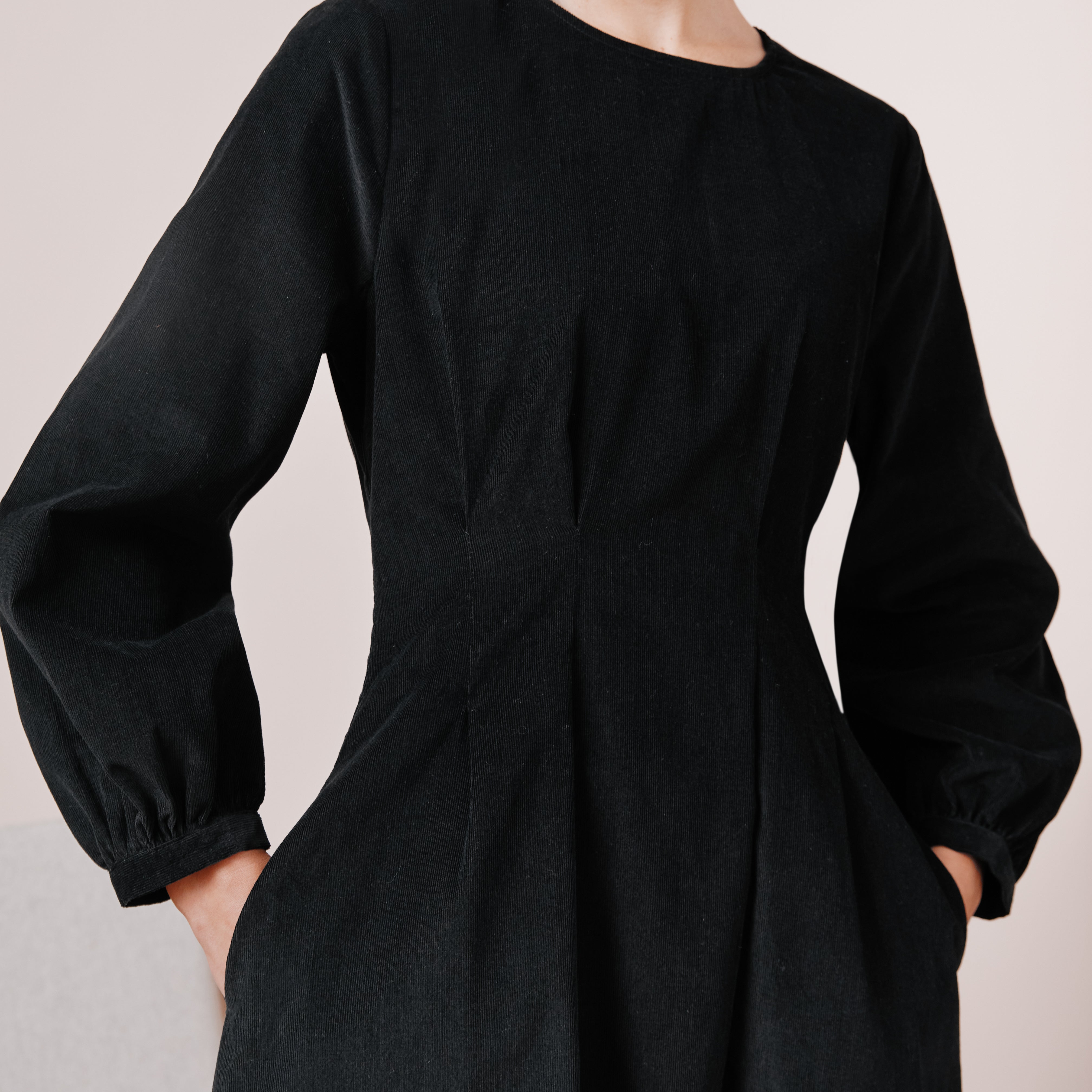 Re-Loved Waisted Cord Dress - Size 12