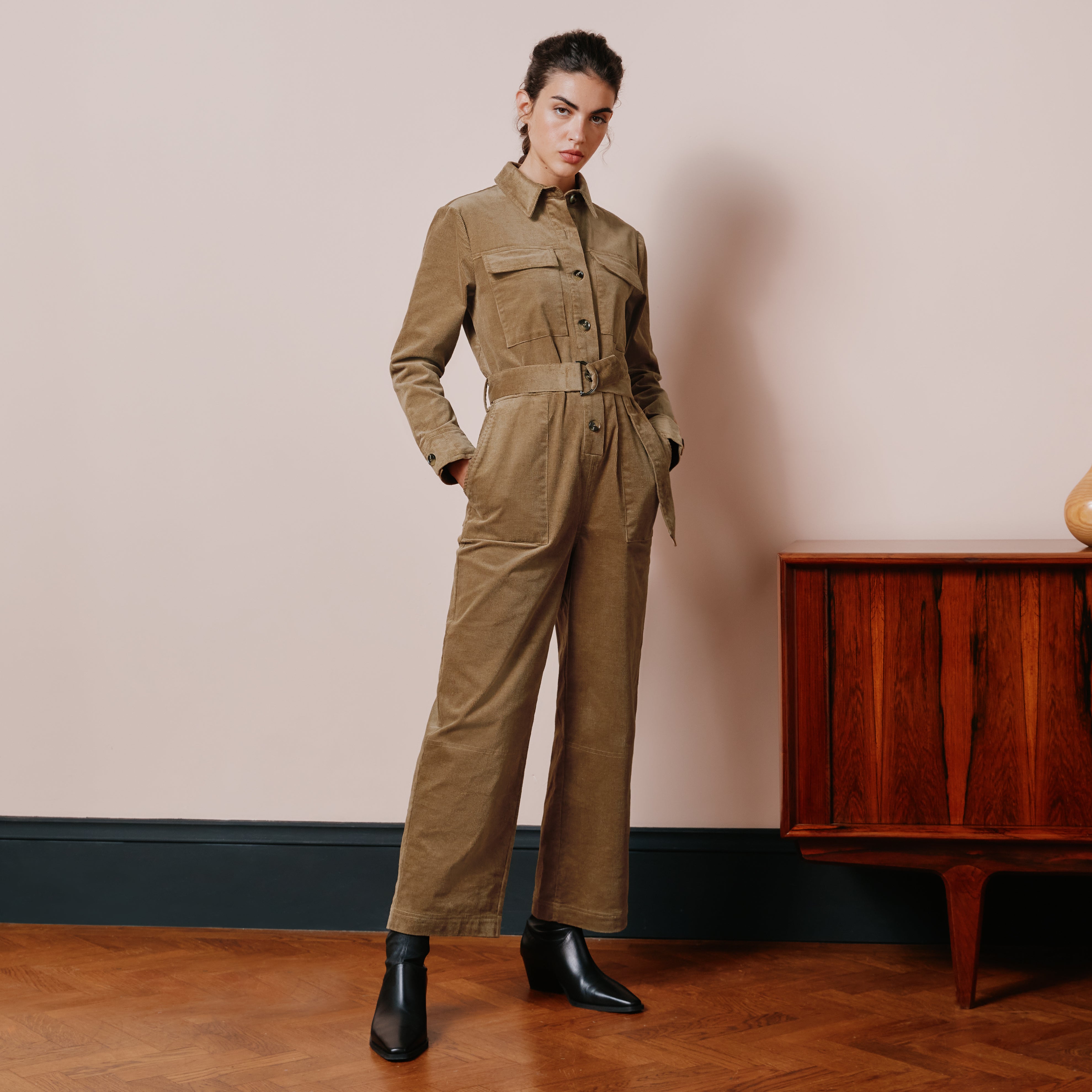 Cord Utility Jumpsuit