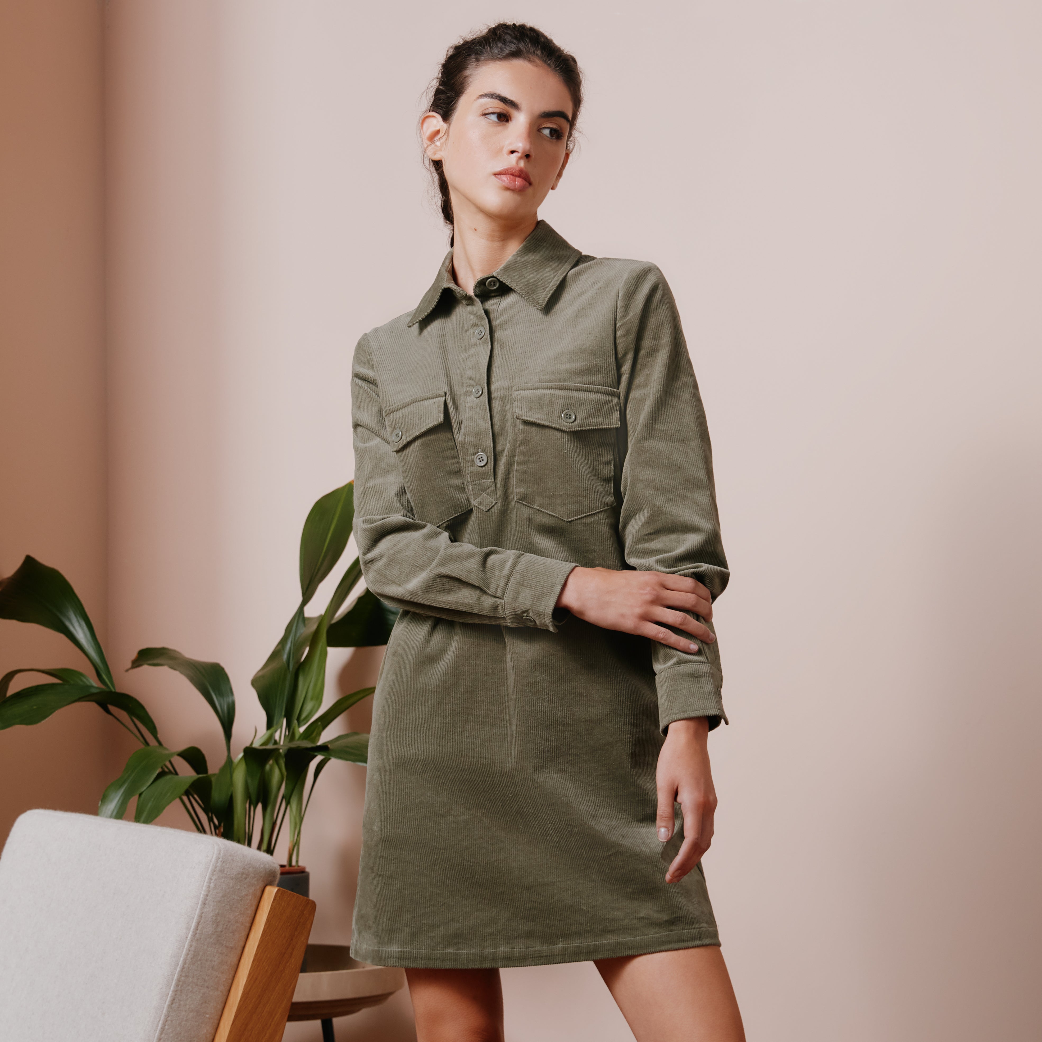 Cord Shirtdress