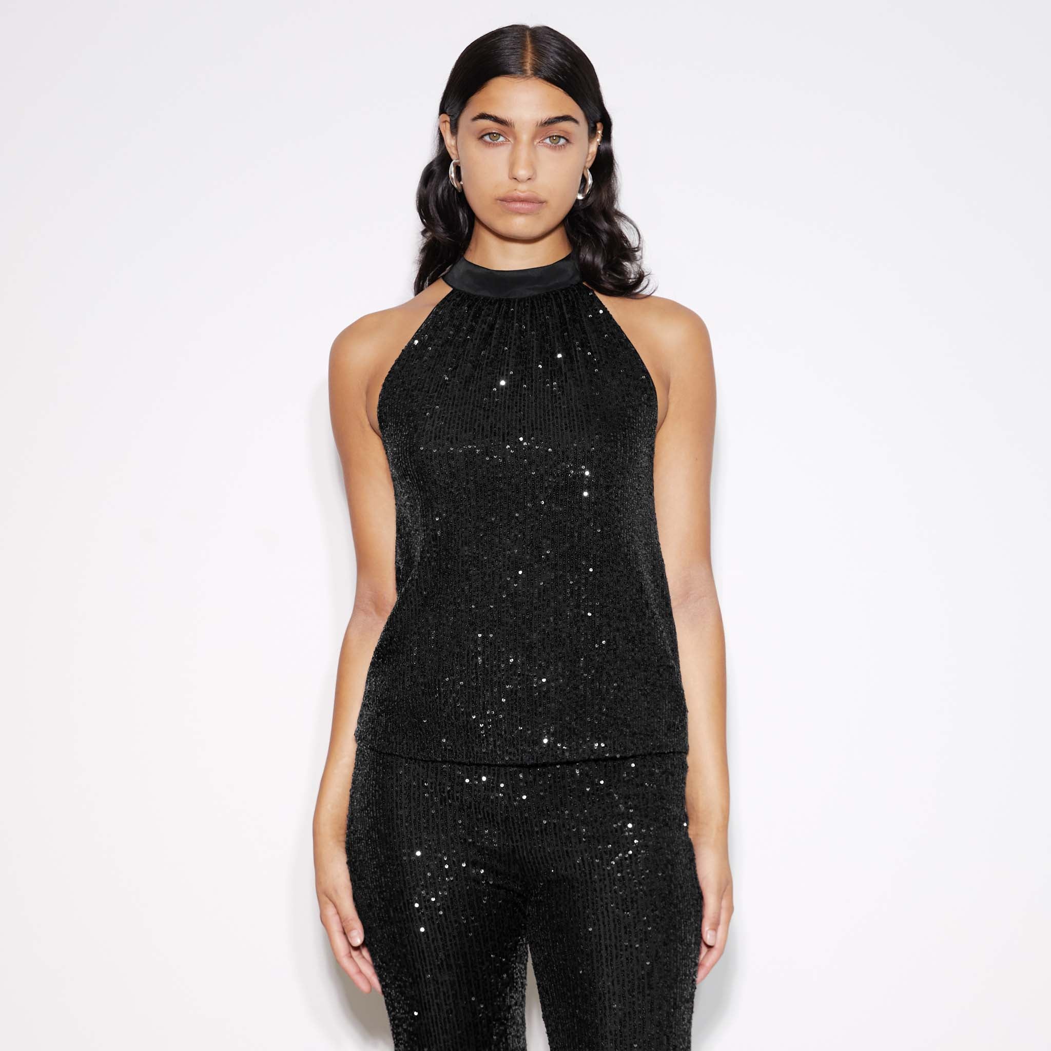 Sequin Halter Top
