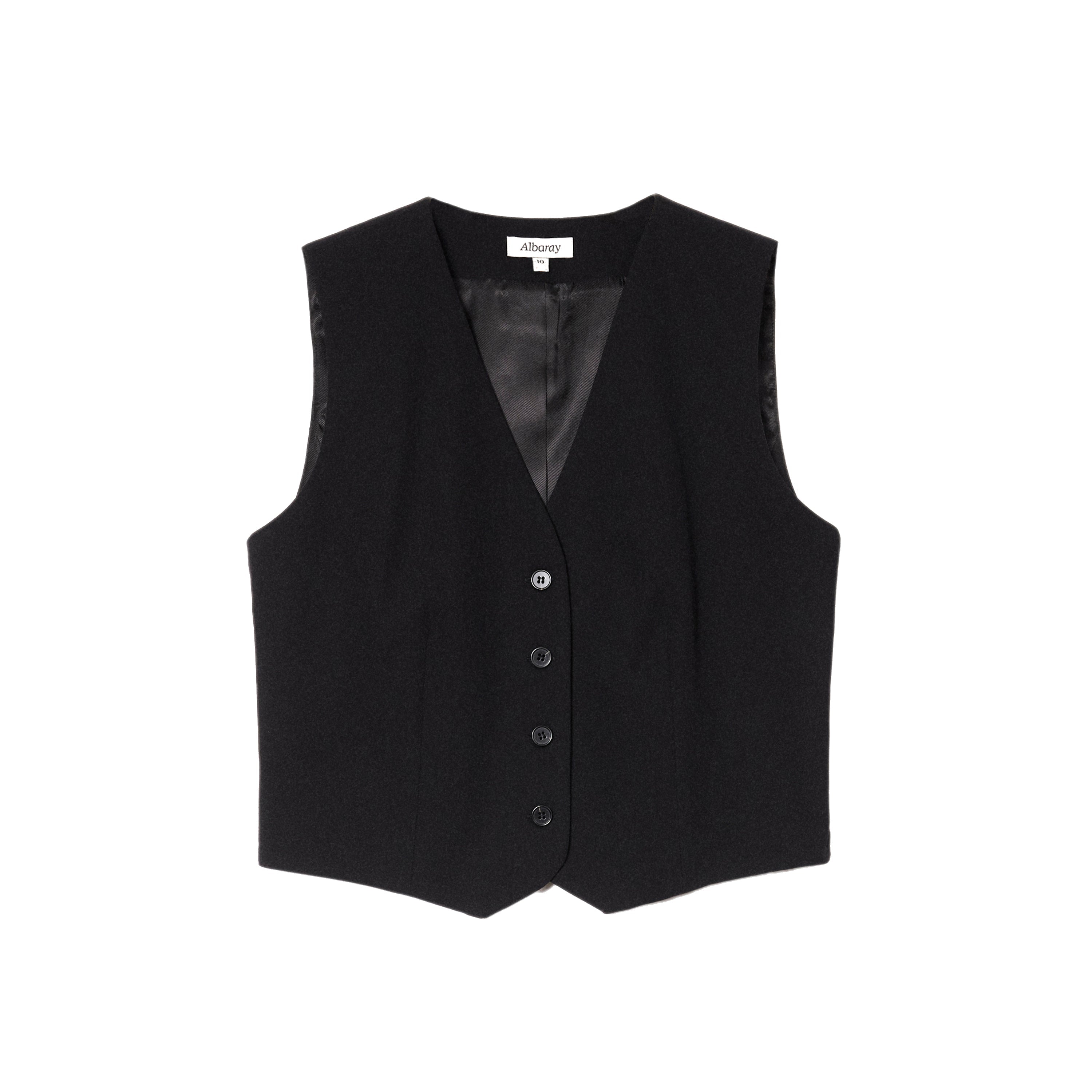 Re-Loved Black Tailored Waistcoat - Size 10