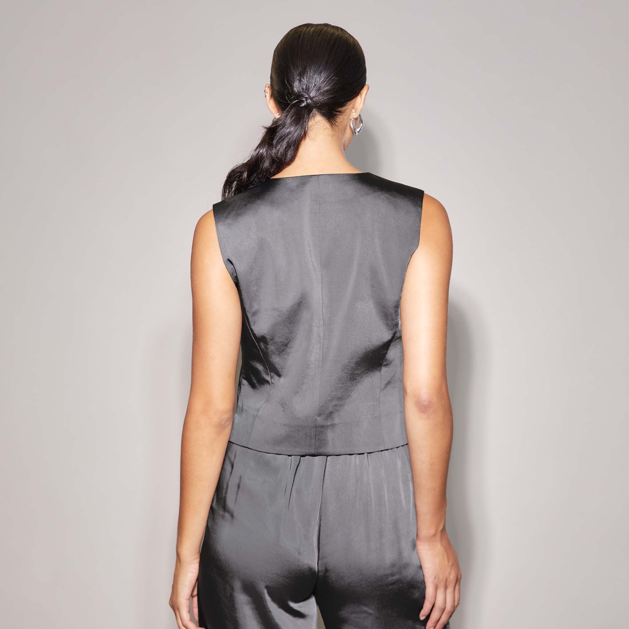 Re-Loved Satin Waistcoat - Size 14