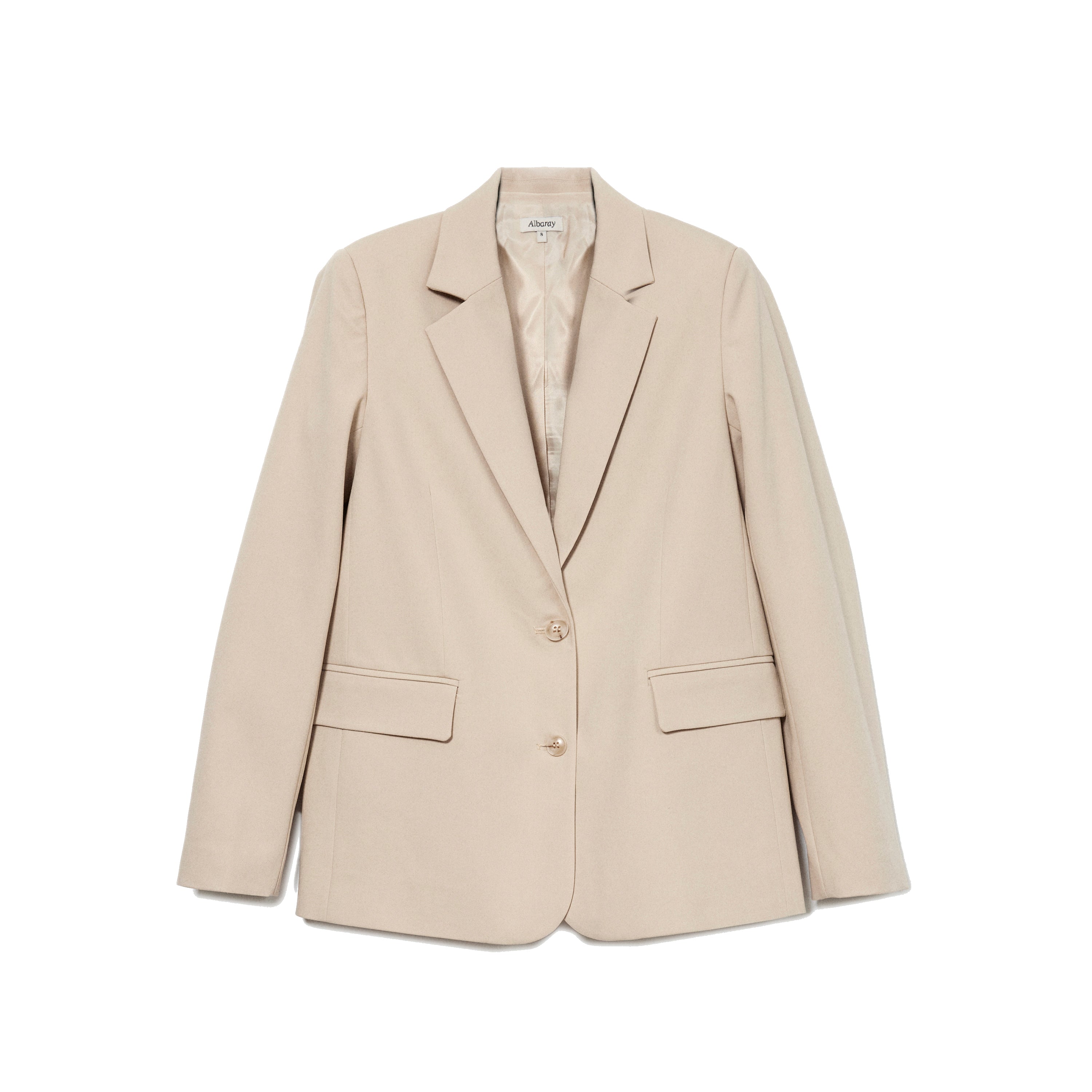 Re-Loved Stone Tailored Jacket Size 16