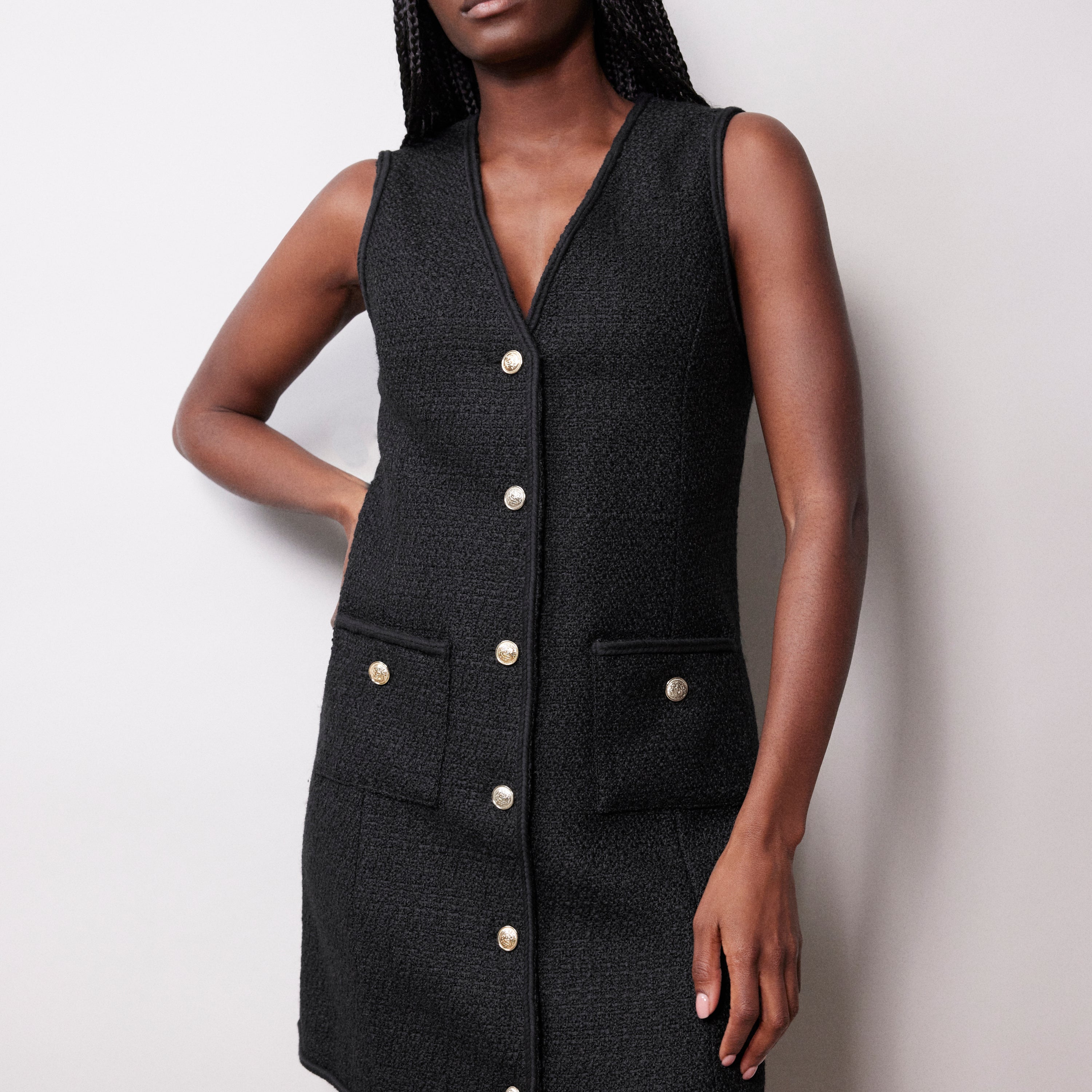 Black Short Tweed Dress