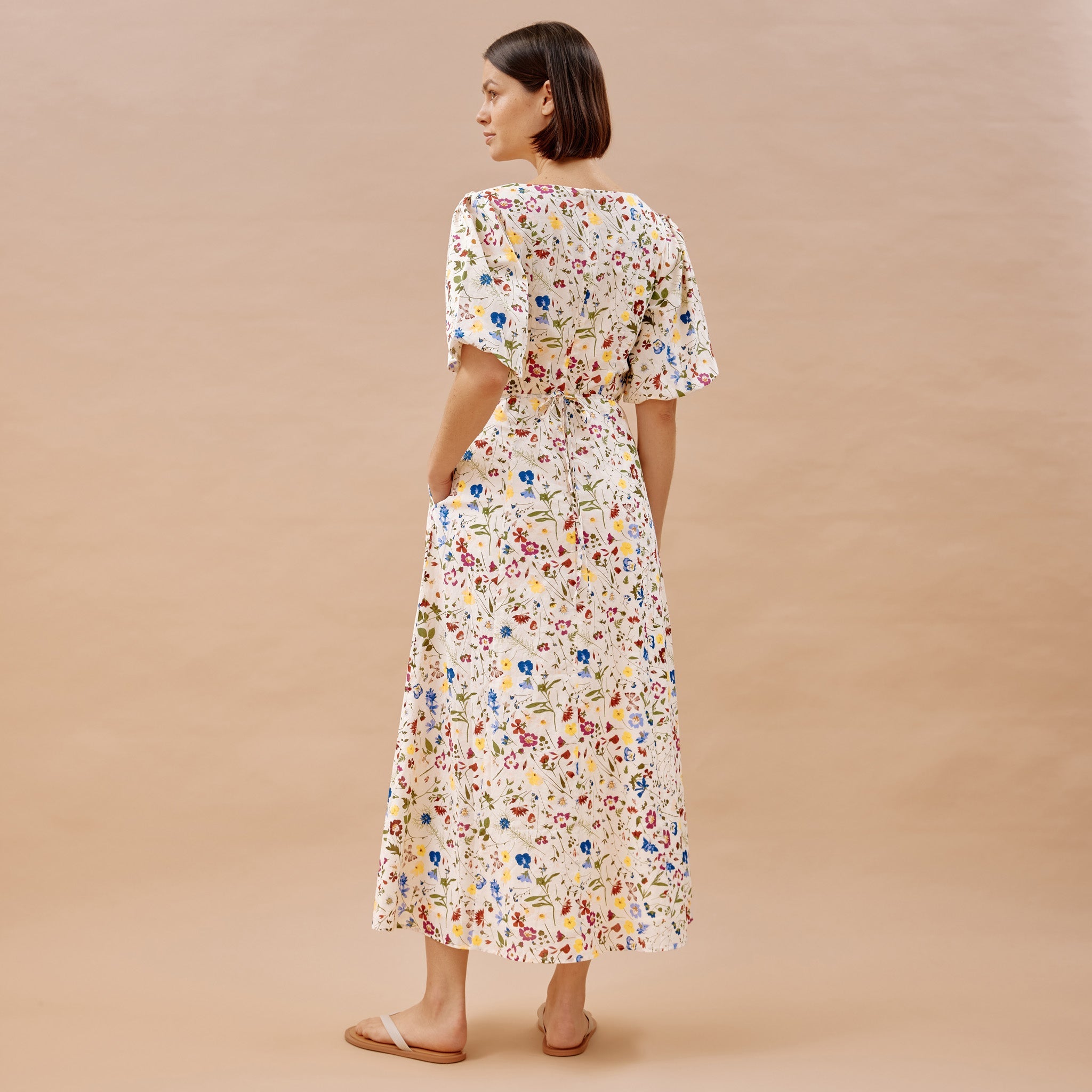 Re-Loved Buttercup Pressed Floral Maxi Dress - Size 10