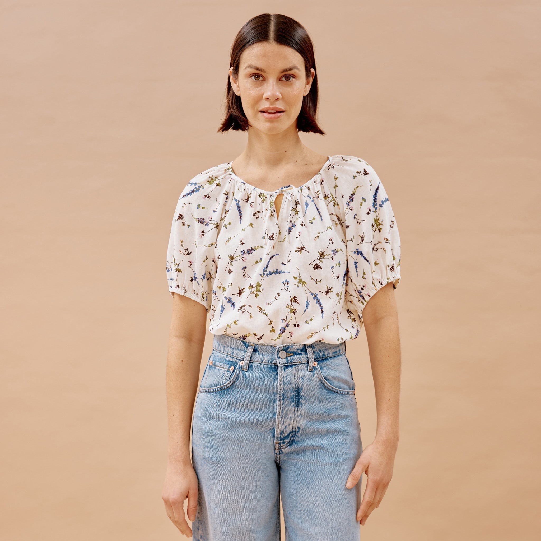 Re-Loved Sprig Pressed Floral Blouse - Size 12