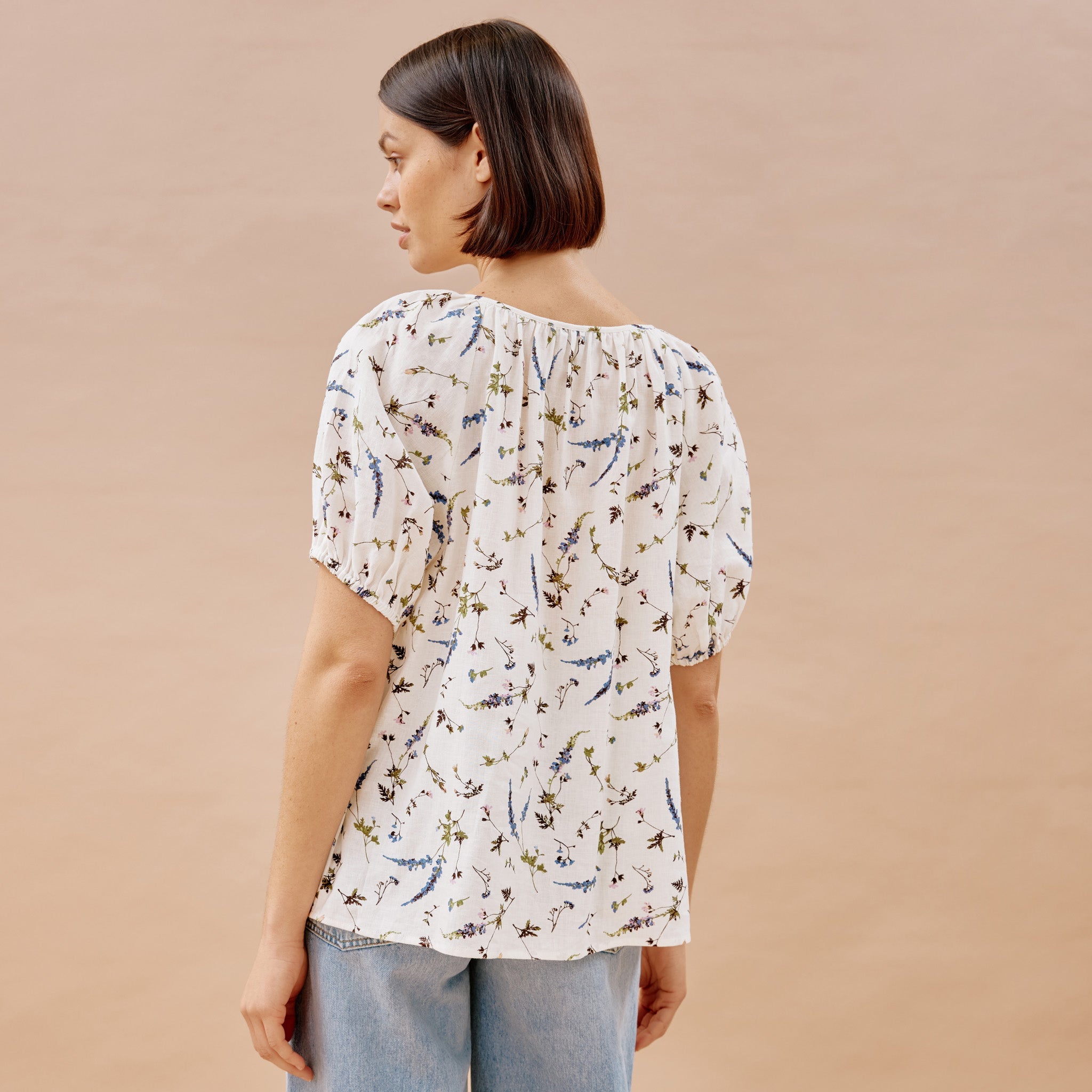 Re-Loved Sprig Pressed Floral Blouse - Size 10