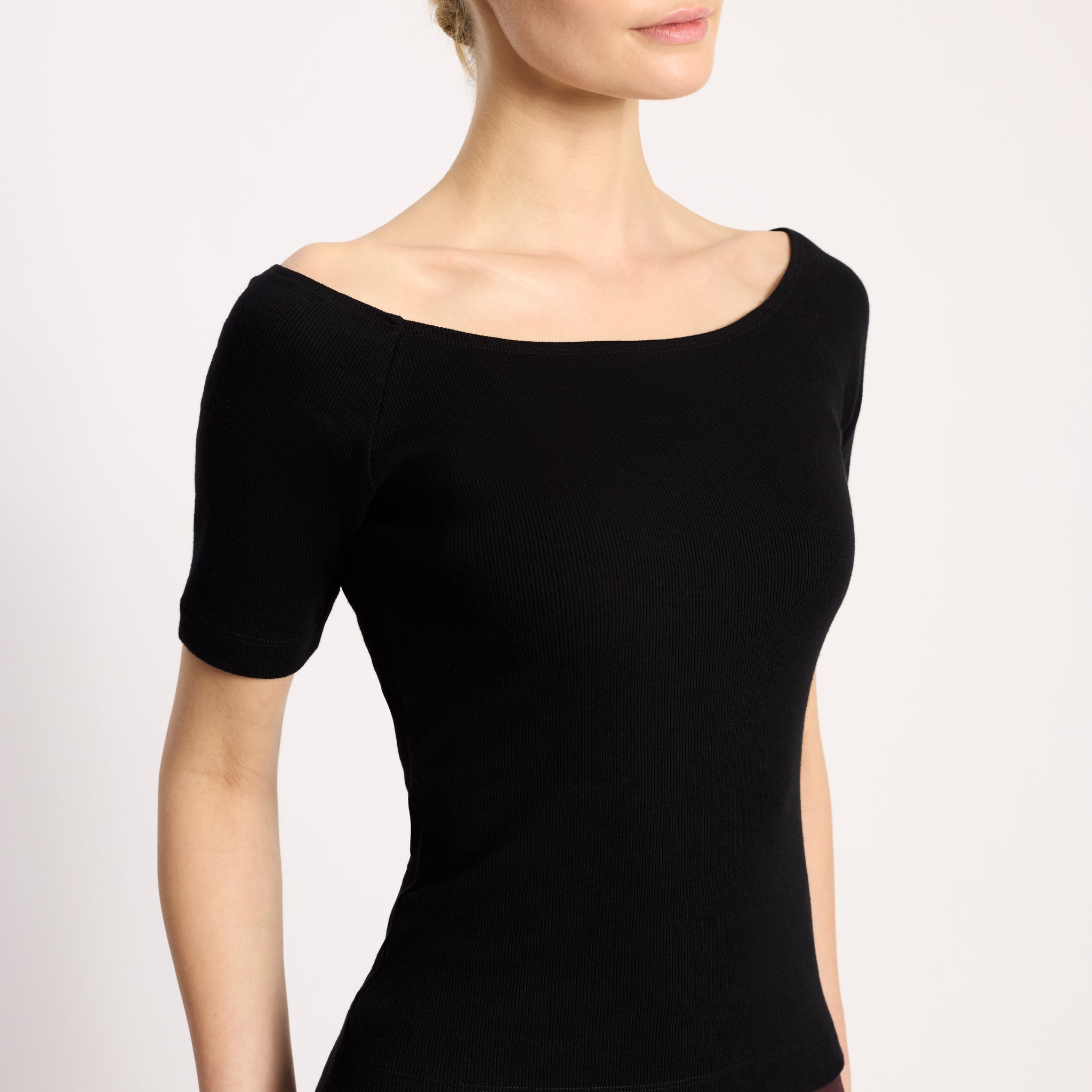 Black Bardot Top