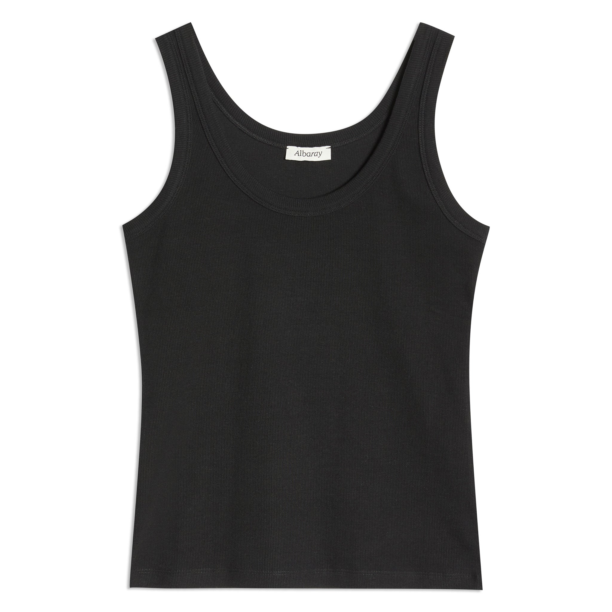 Re-Loved Black Scoop Rib Vest - Size 10