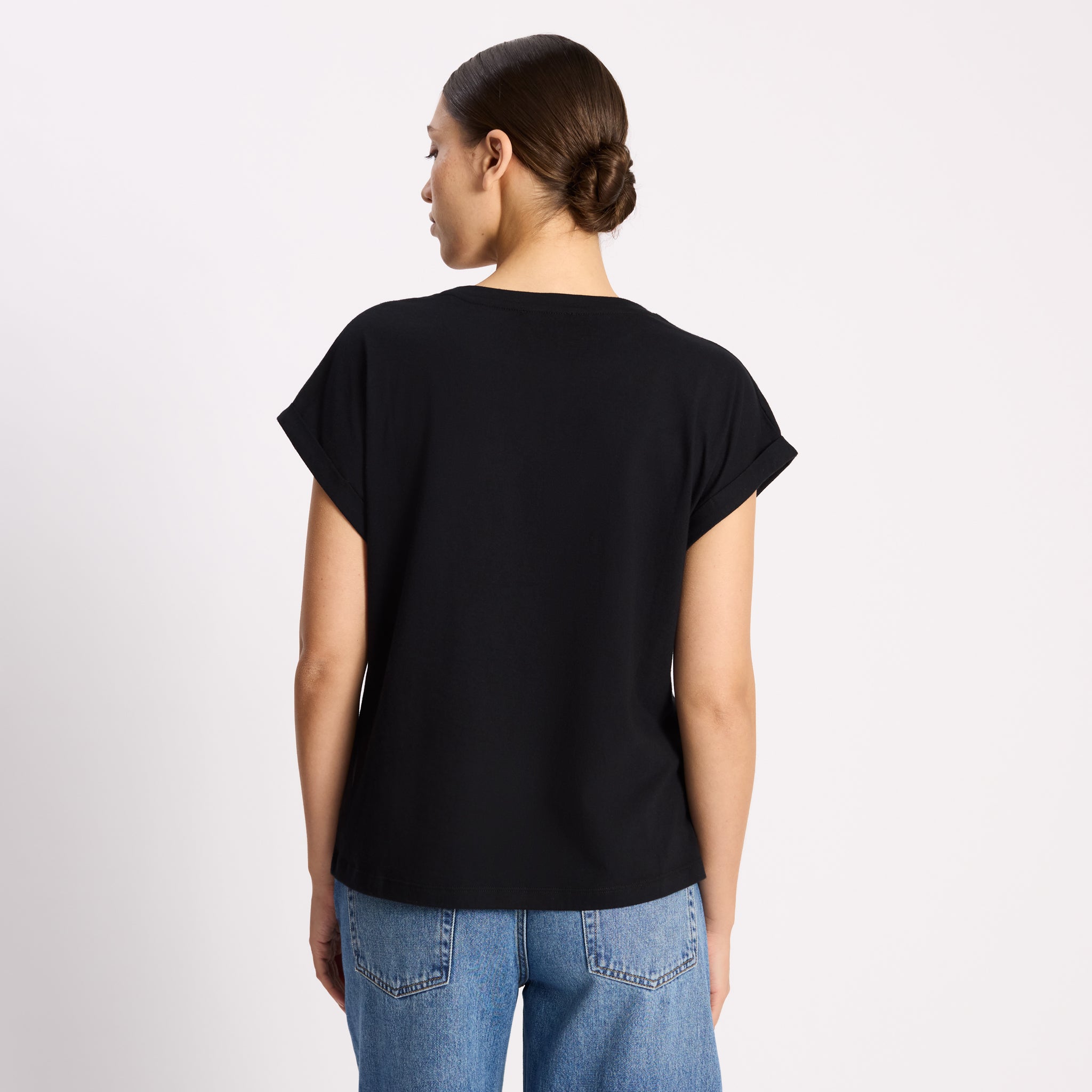 Black Roll Back T Shirt