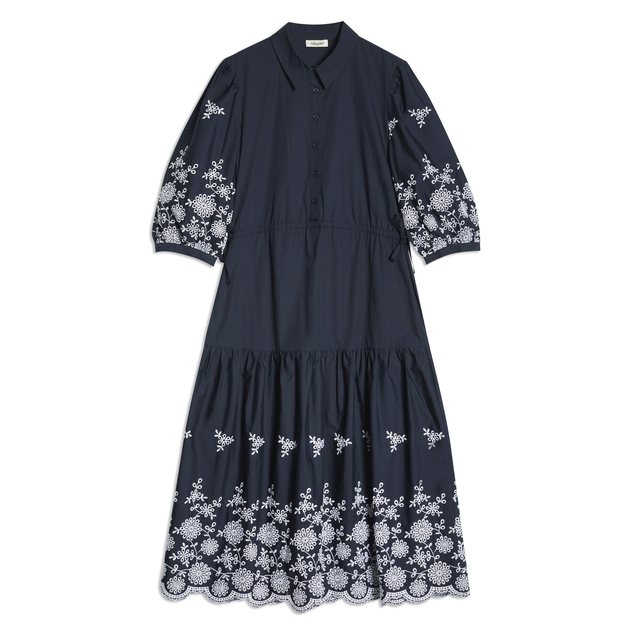 Re-Loved Broderie Cotton Dress - Size 12