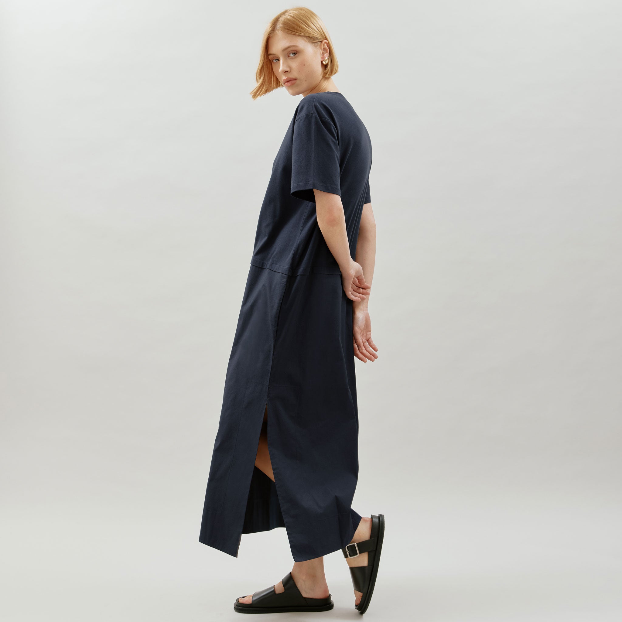 Re-Loved Woven Mix Column Dress - Size 10