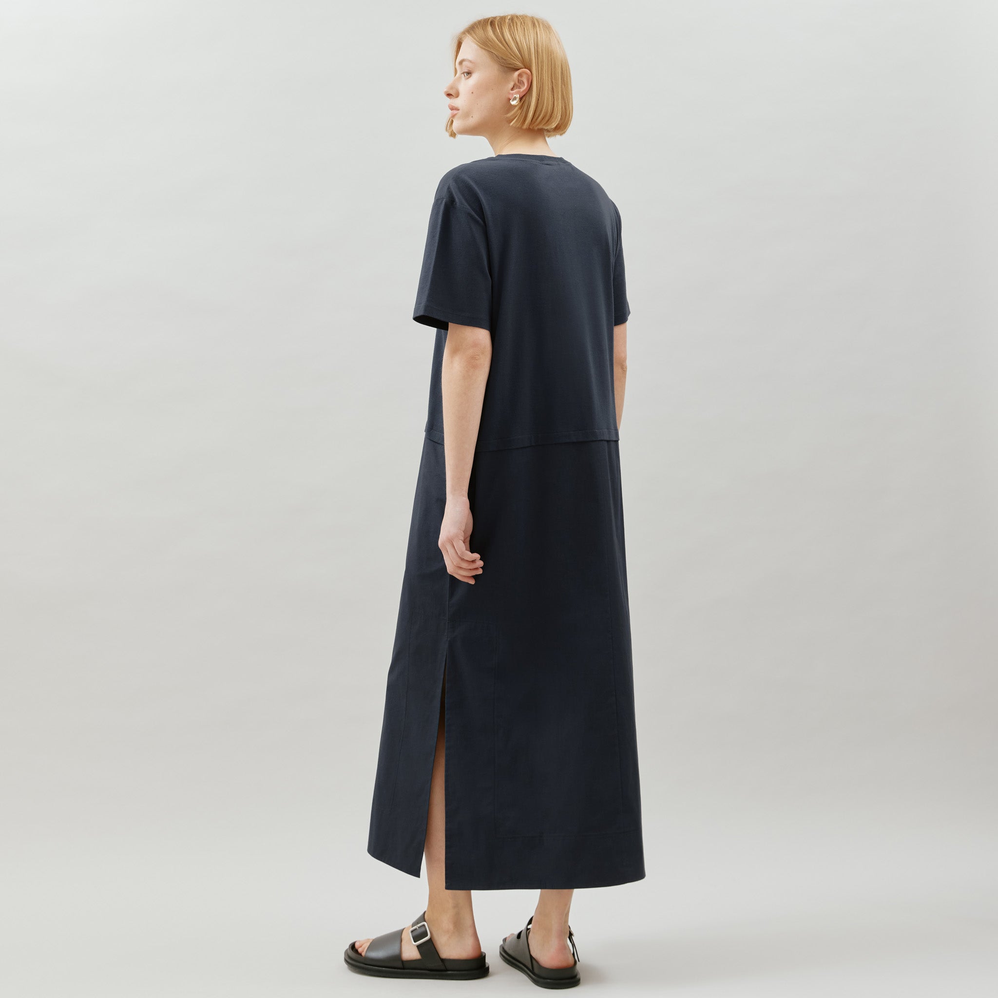 Re-Loved Woven Mix Column Dress - Size 8