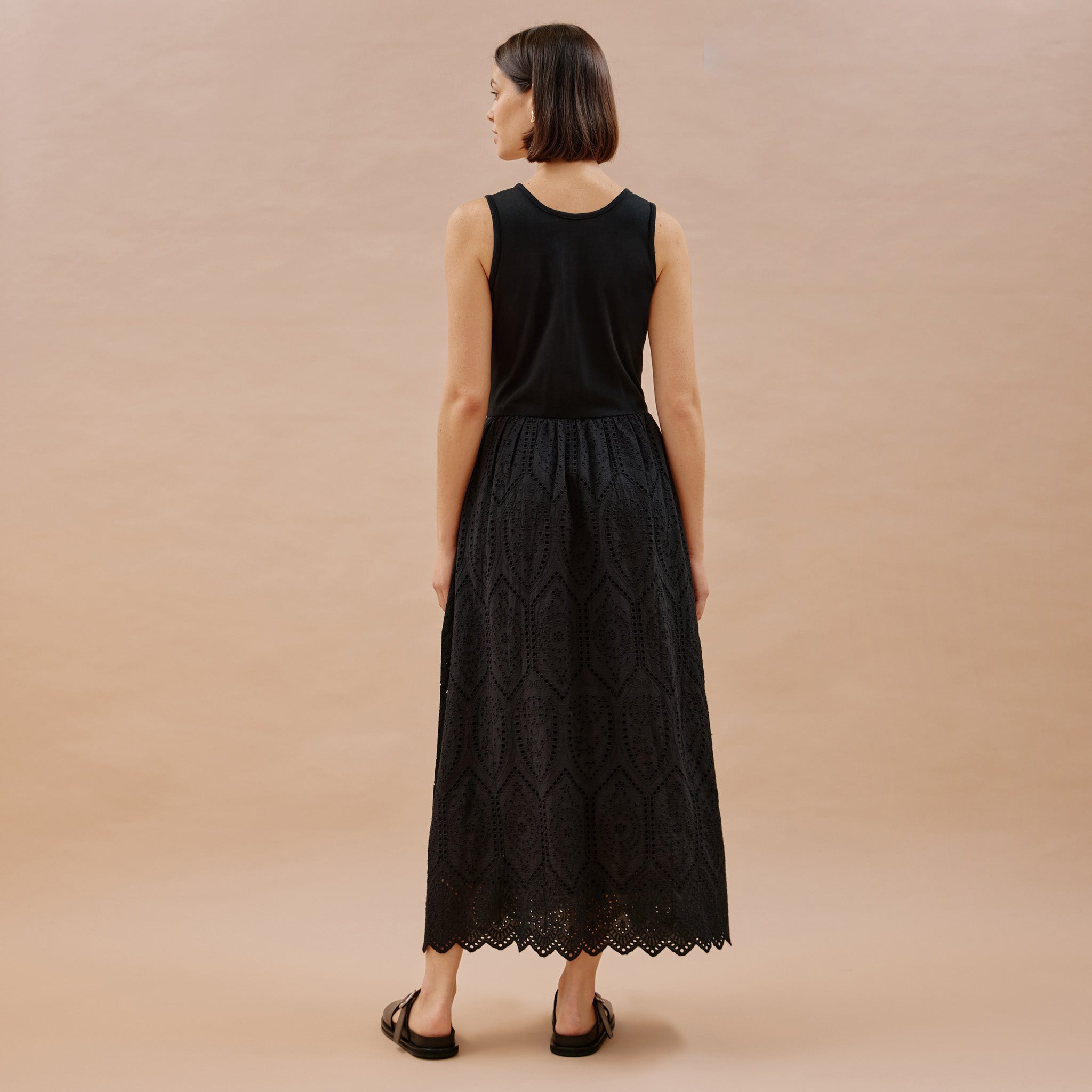Re-Loved Jersey & Embroidery Dress - Size 8