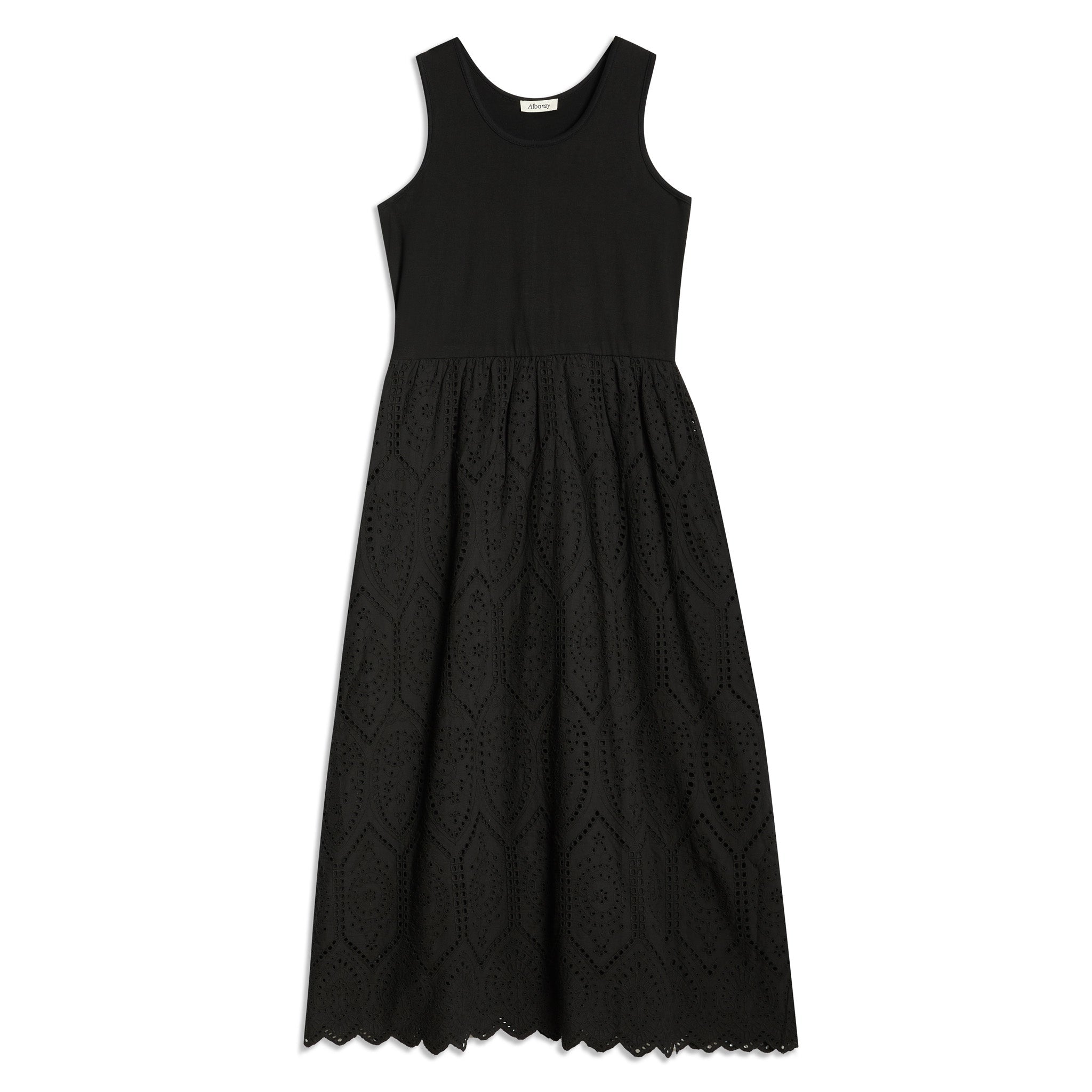 Re-Loved Jersey & Embroidery Dress - Size 8