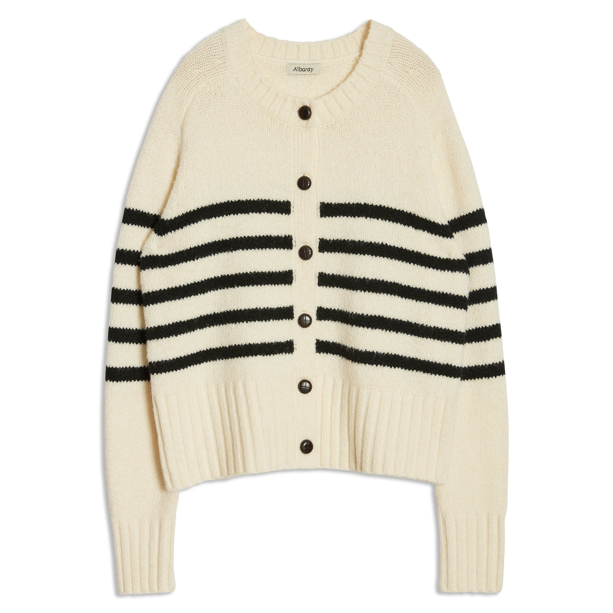 Re-Loved Stripe Button Cardigan - Size 10