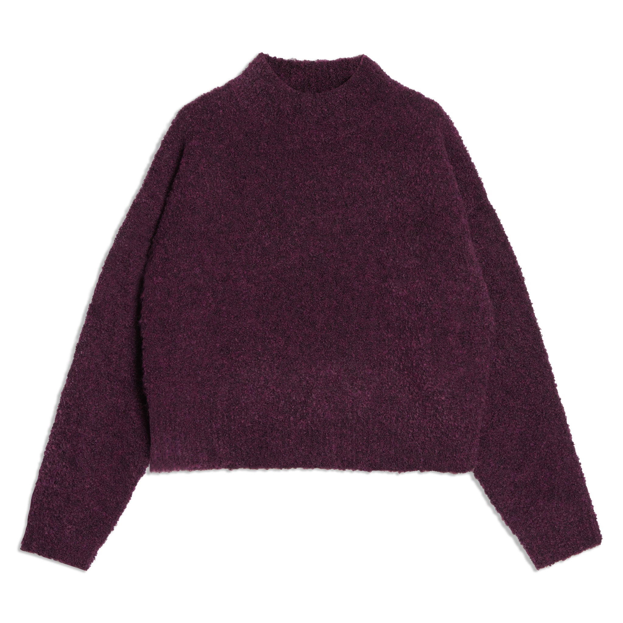 Re-Loved Burgundy Boucle Jumper - Size 10