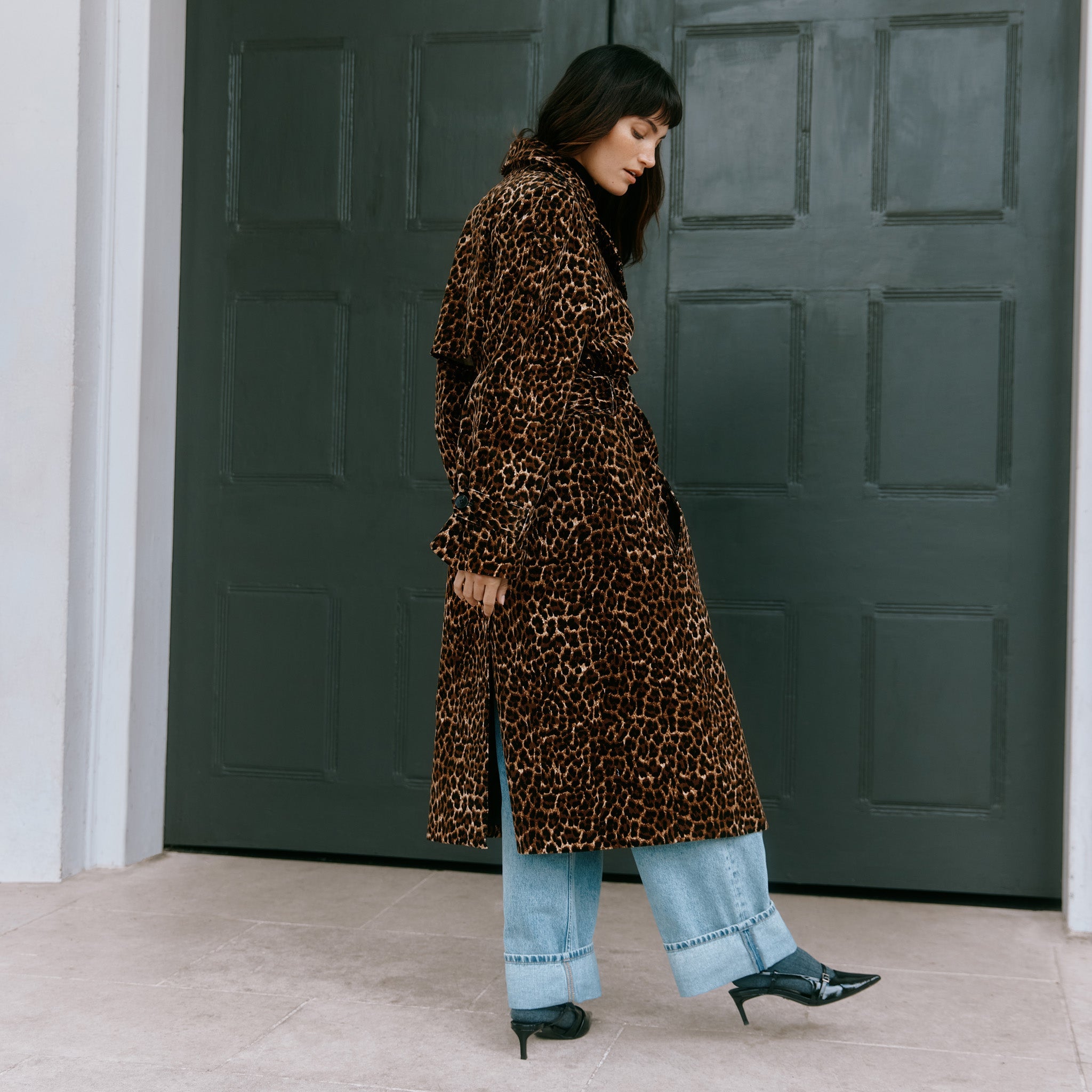 Re-Loved Animal Cord Trench Coat - Size 12